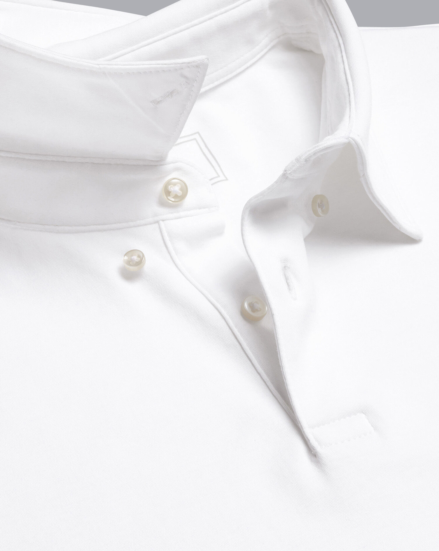 Charles Tyrwhitt Smart Short Sleeve Jersey Polo - White