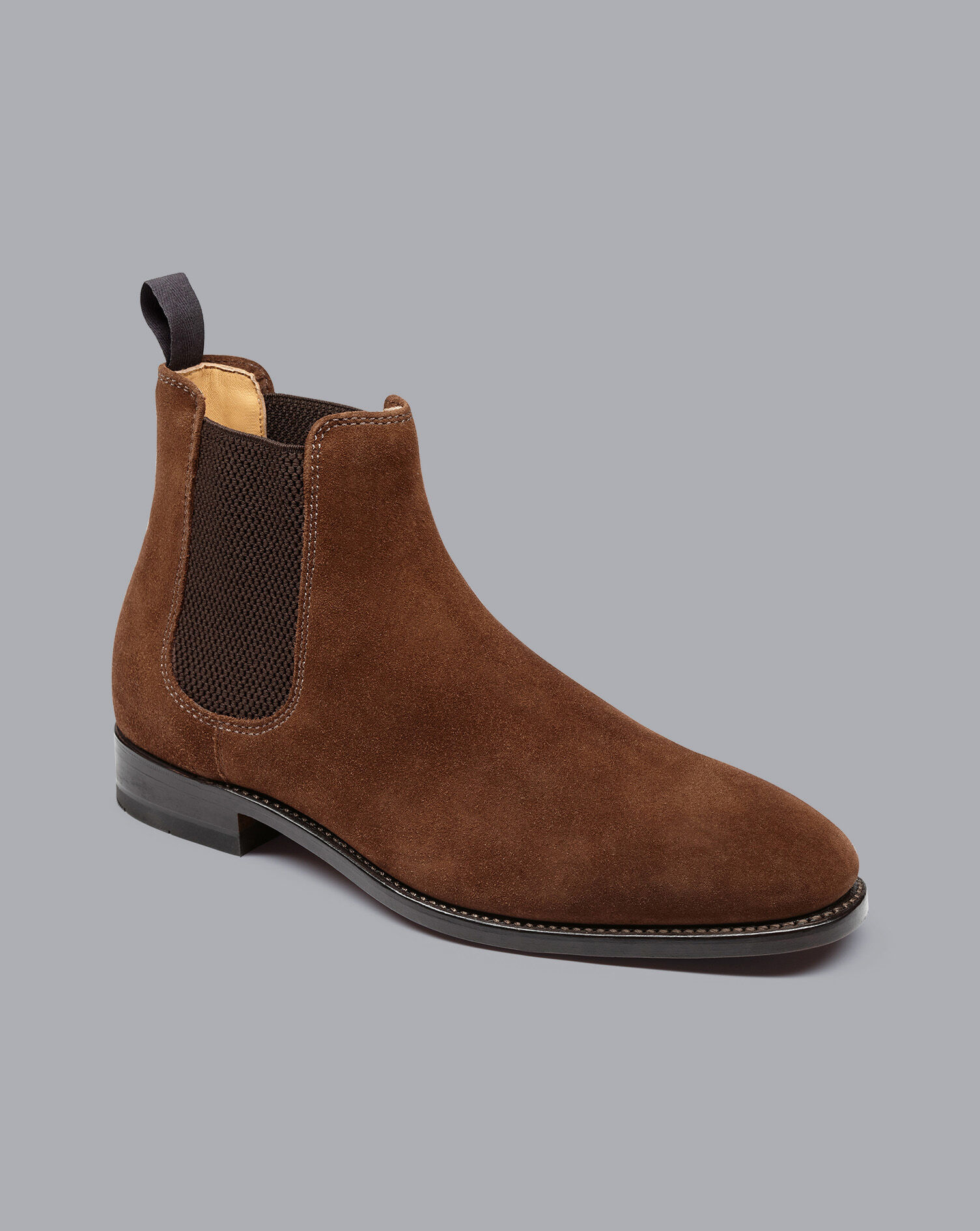 Charles Tyrwhitt Suede Chelsea Boots - Walnut Brown