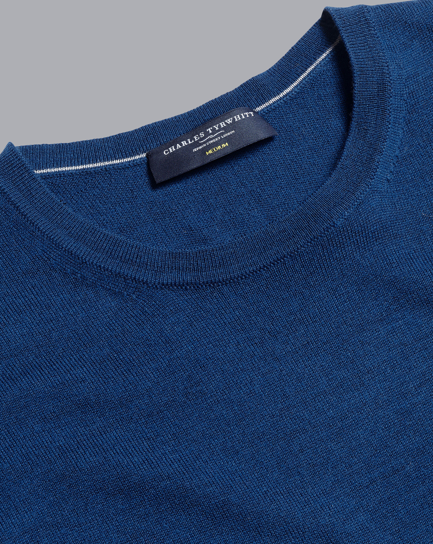 Charles Tyrwhitt Merino Crew Neck Sweater - Royal Blue