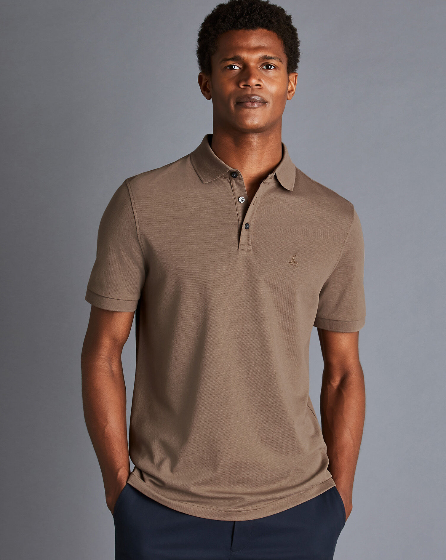 Charles Tyrwhitt Tyrwhitt Pique Polo - Camel