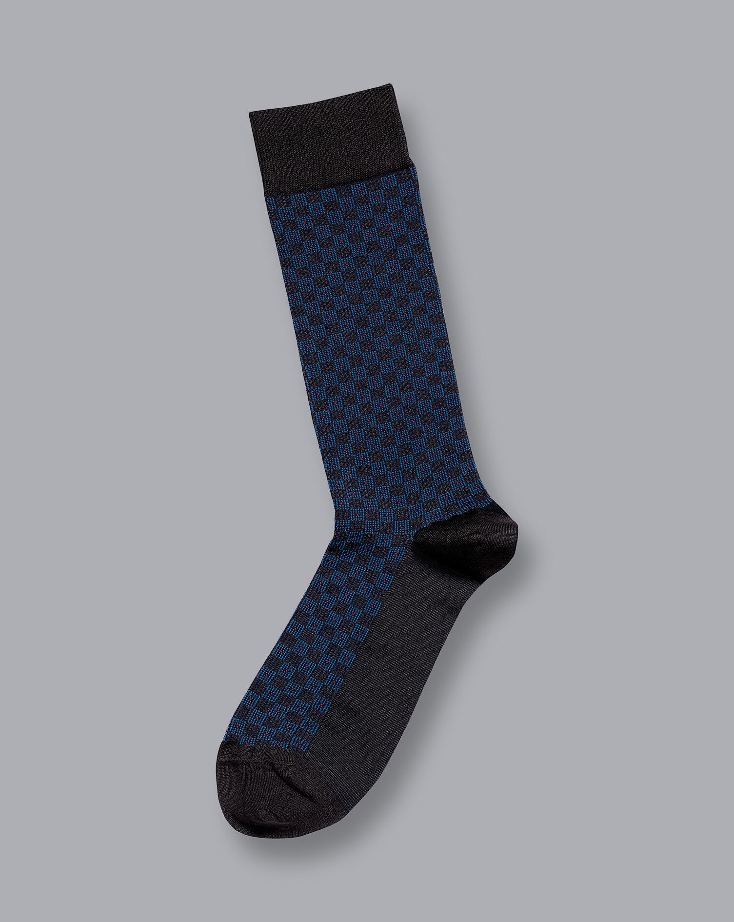 Charles Tyrwhitt Jacquard Tile Socks - Navy