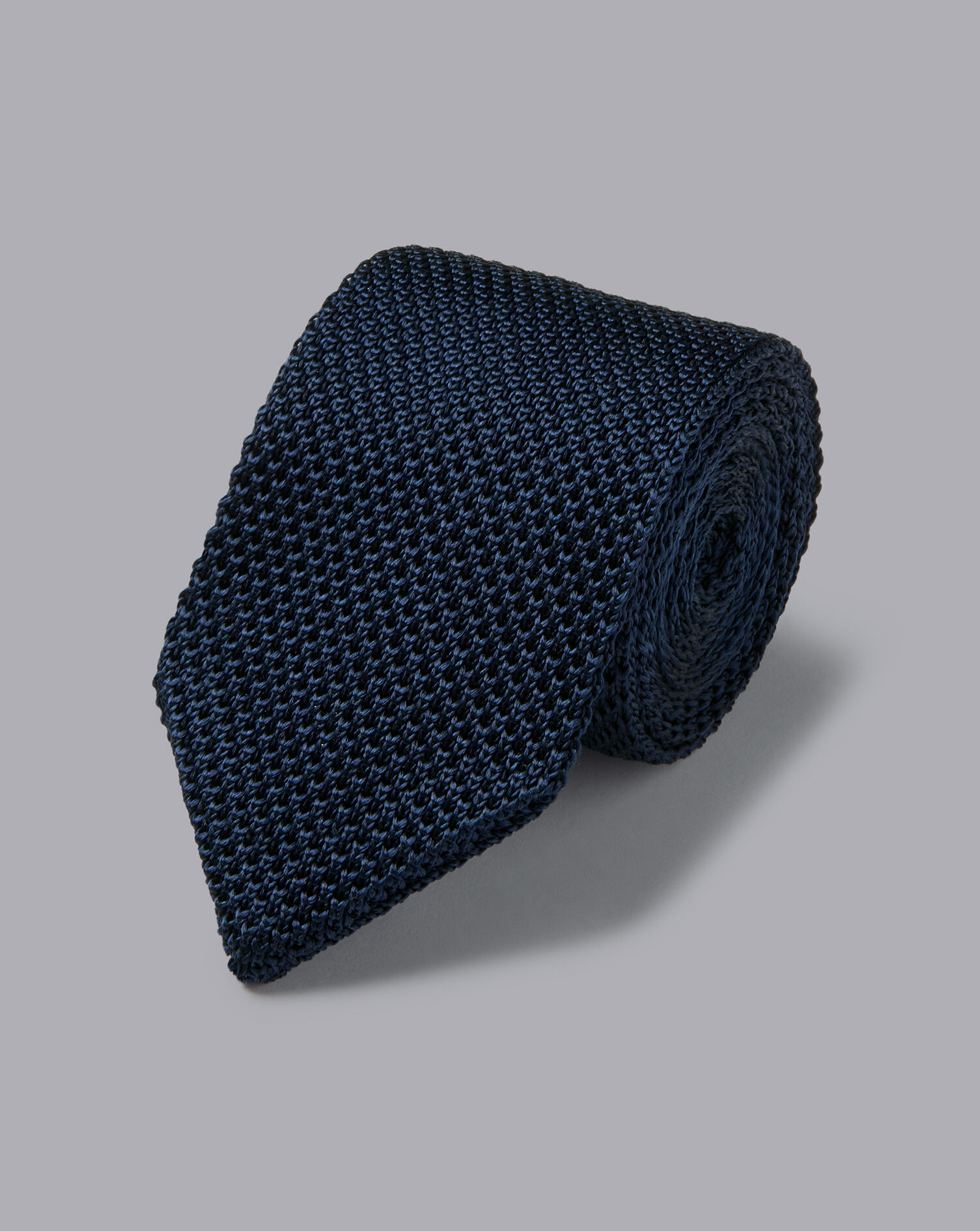 Charles Tyrwhitt Slim Silk Knitted Tie - Royal Blue