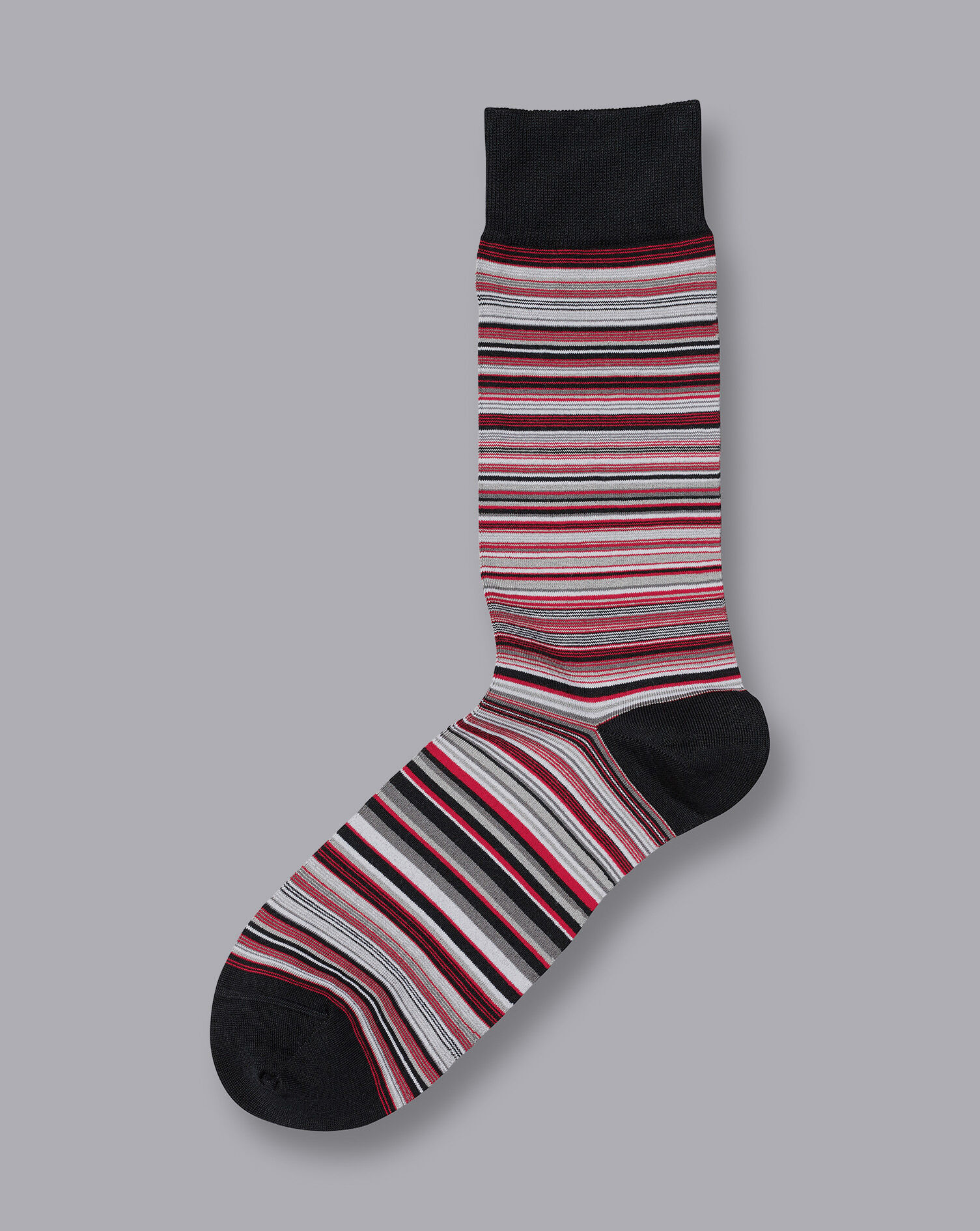Charles Tyrwhitt Multi Stripe Socks - Red