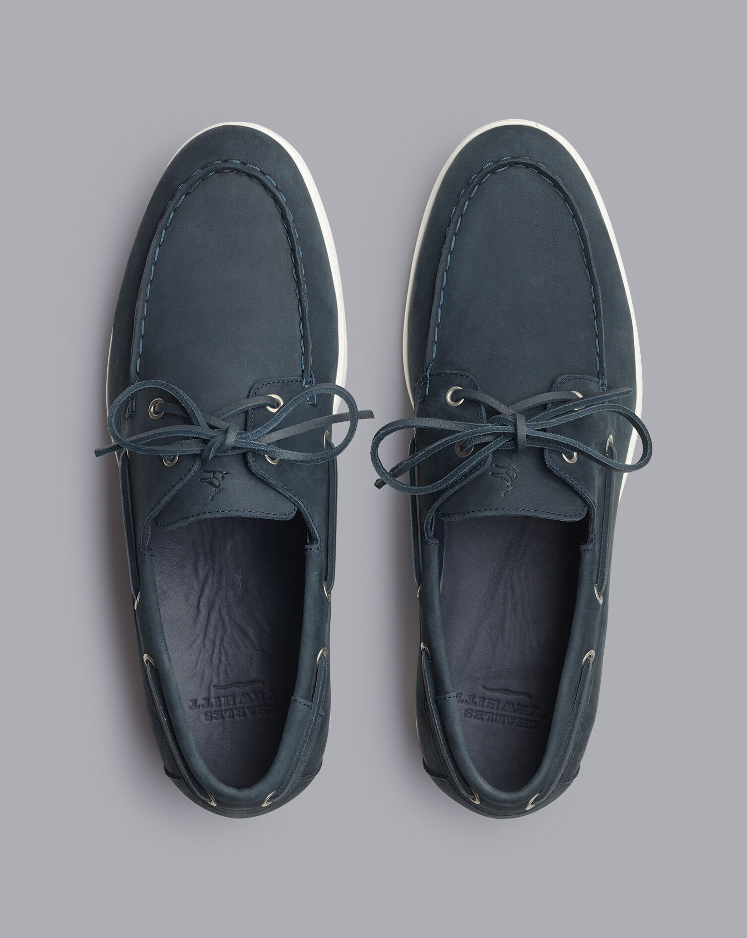 Charles Tyrwhitt Nubuck Boat Shoes - Steel Blue