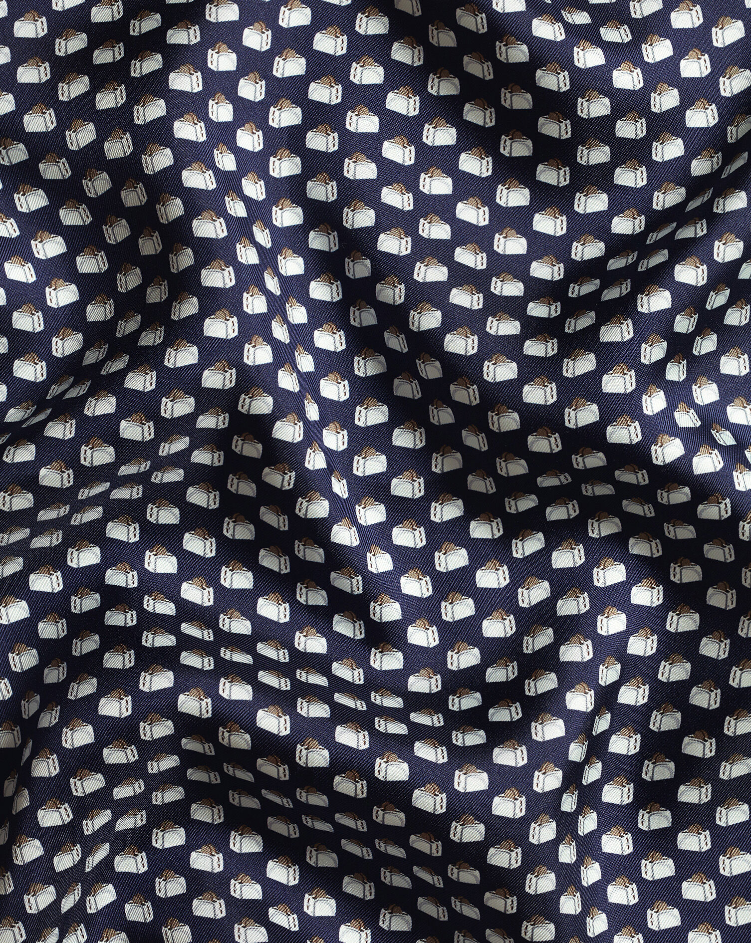 Charles Tyrwhitt Toaster Print Pocket Square - French Blue