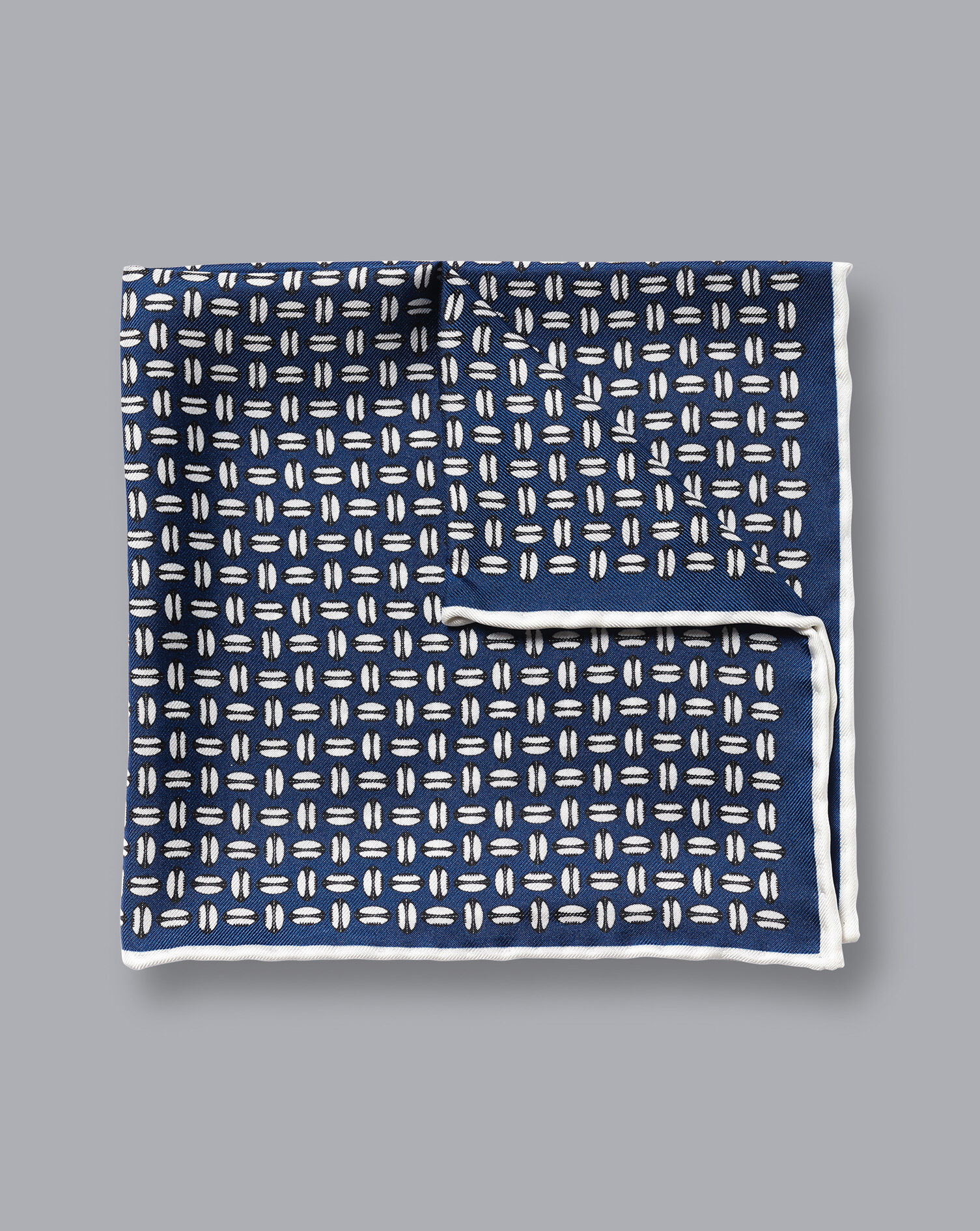Charles Tyrwhitt England Rugby Rugby Ball Pocket Square - Blue
