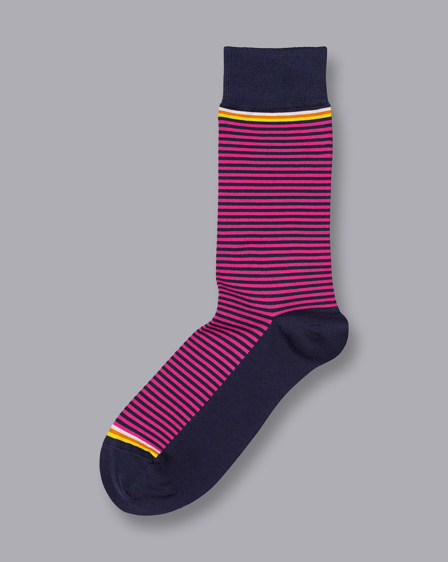 Charles Tyrwhitt Fine Stripe Socks - Bright Pink