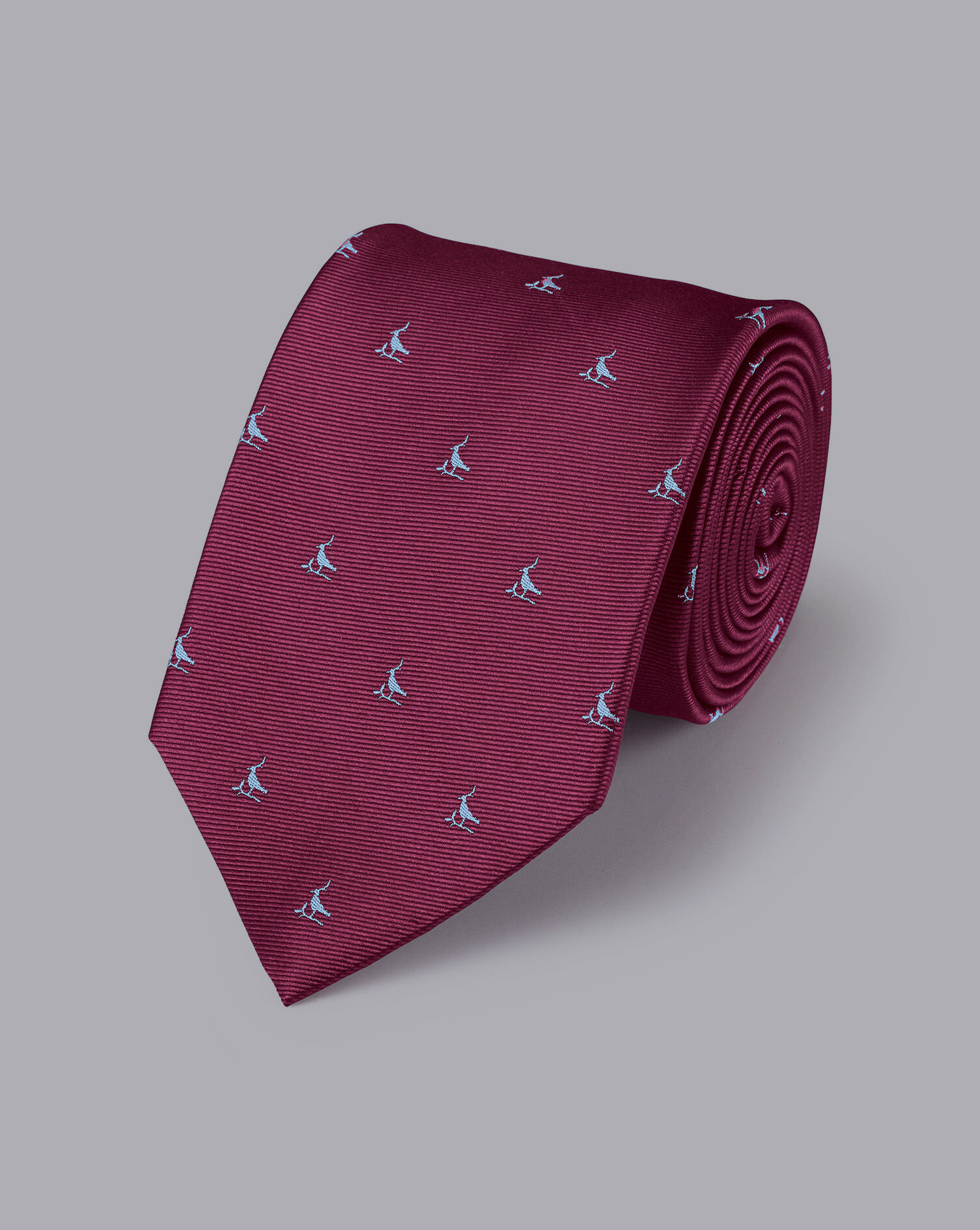 Charles Tyrwhitt Stain Resistant Lapwing Silk Tie - Cherry Pink