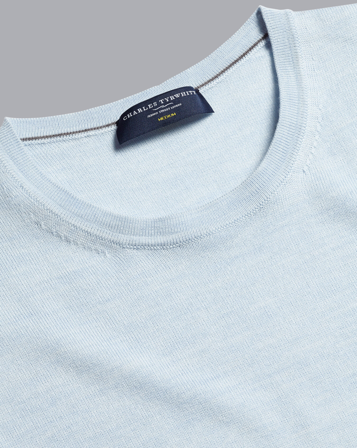 Charles Tyrwhitt Merino Crew Neck Sweater - Light Blue