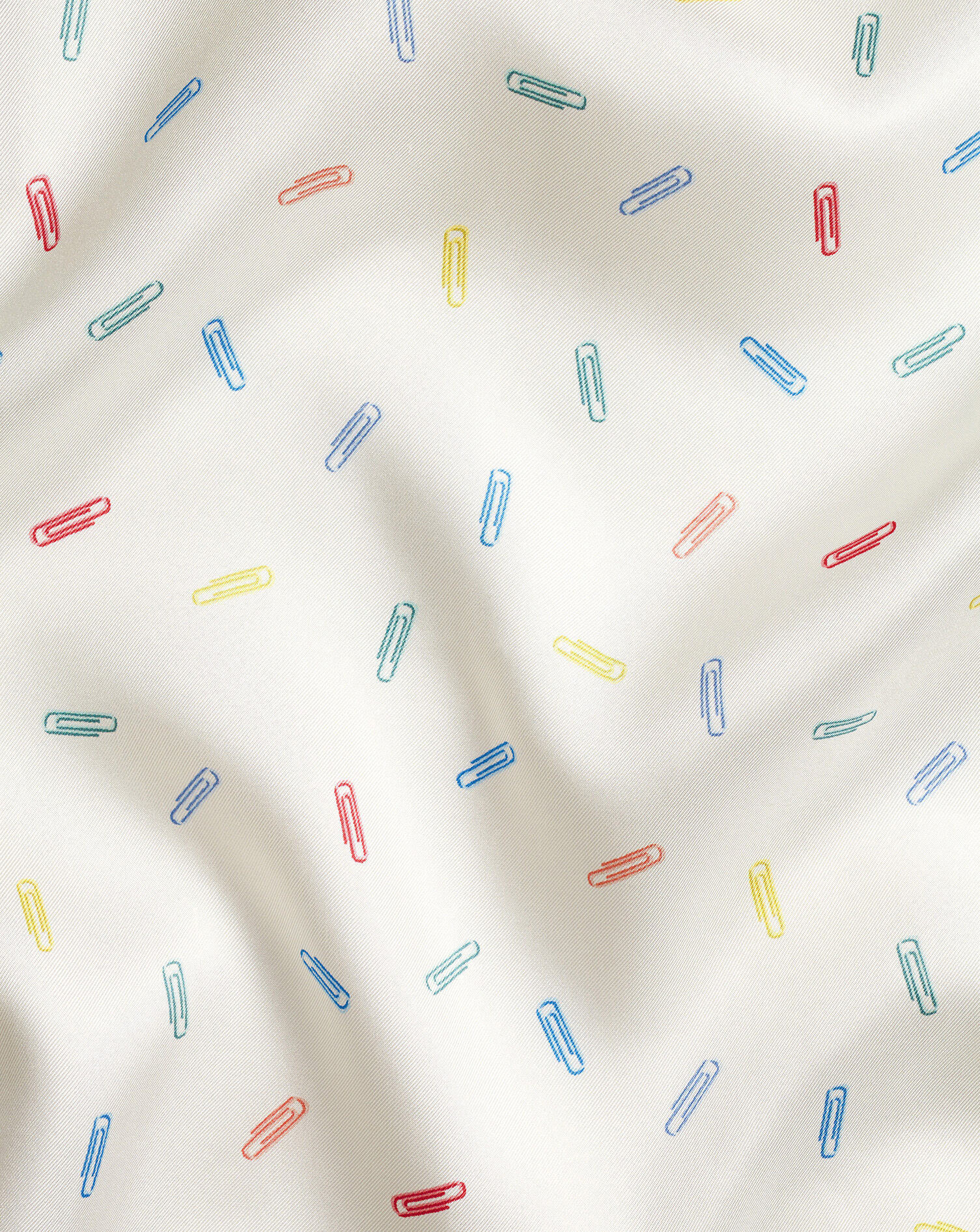 Charles Tyrwhitt Paper Clip Print Pocket Square - Ivory Multi