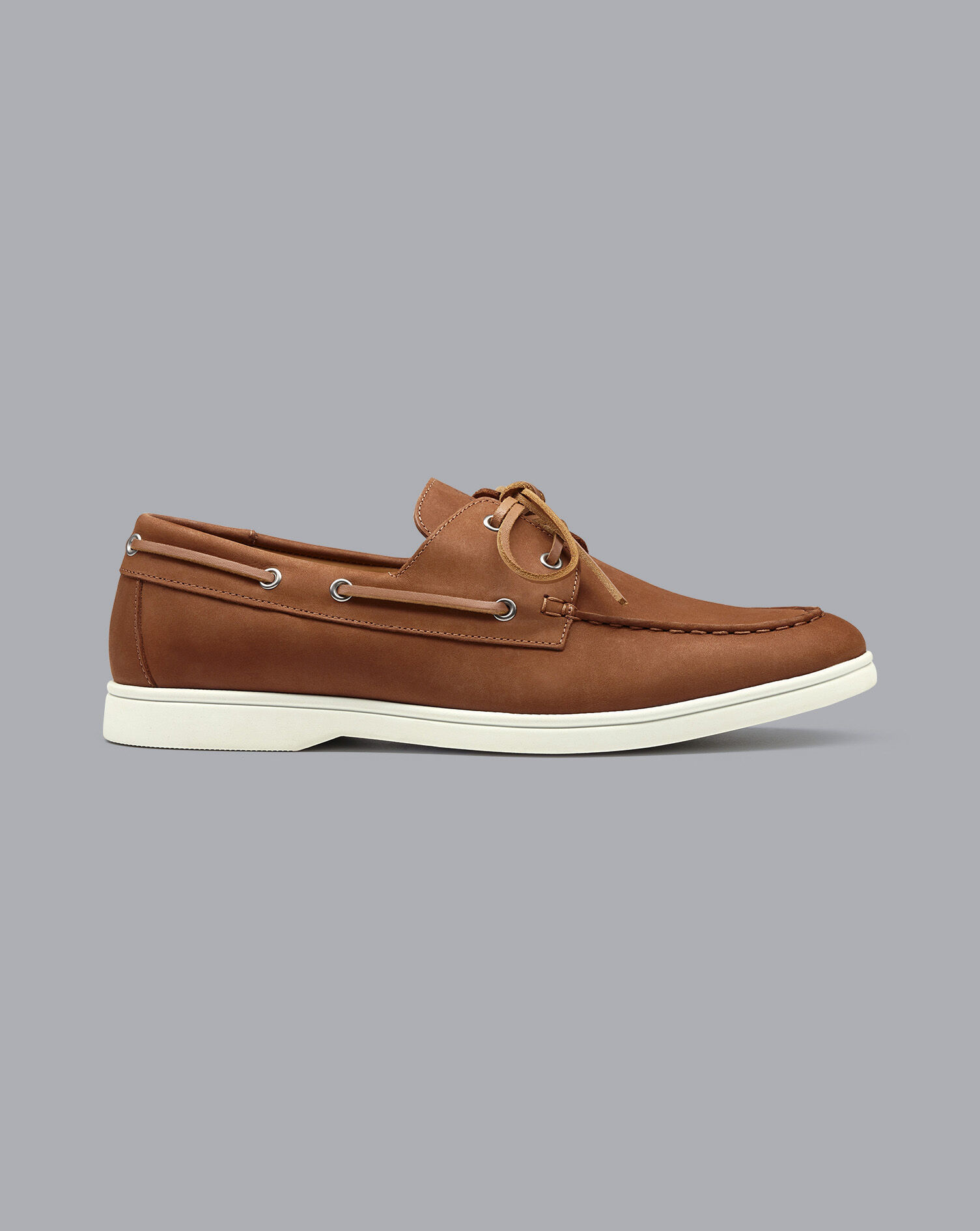 Charles Tyrwhitt Nubuck Boat Shoes - Tobacco Brown