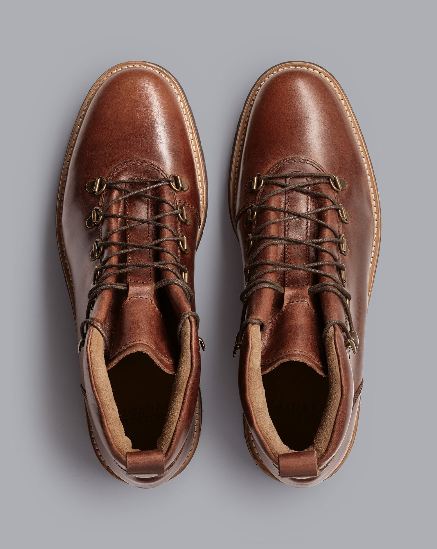 Charles Tyrwhitt Commando Sole Boots - Mocha