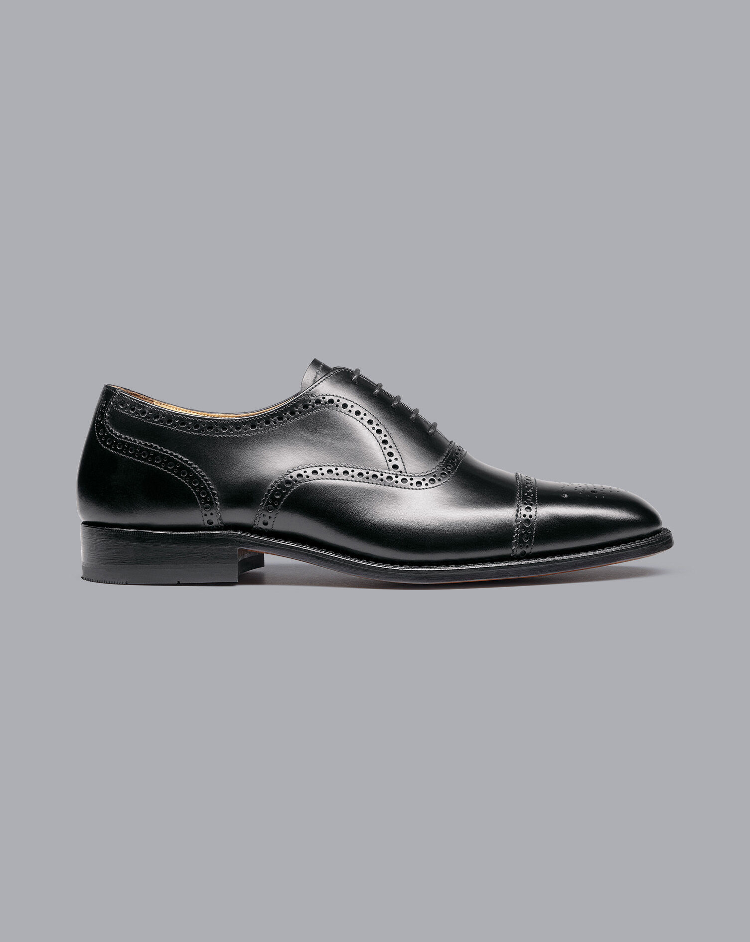 Charles Tyrwhitt Leather Oxford Brogue Shoes - Black