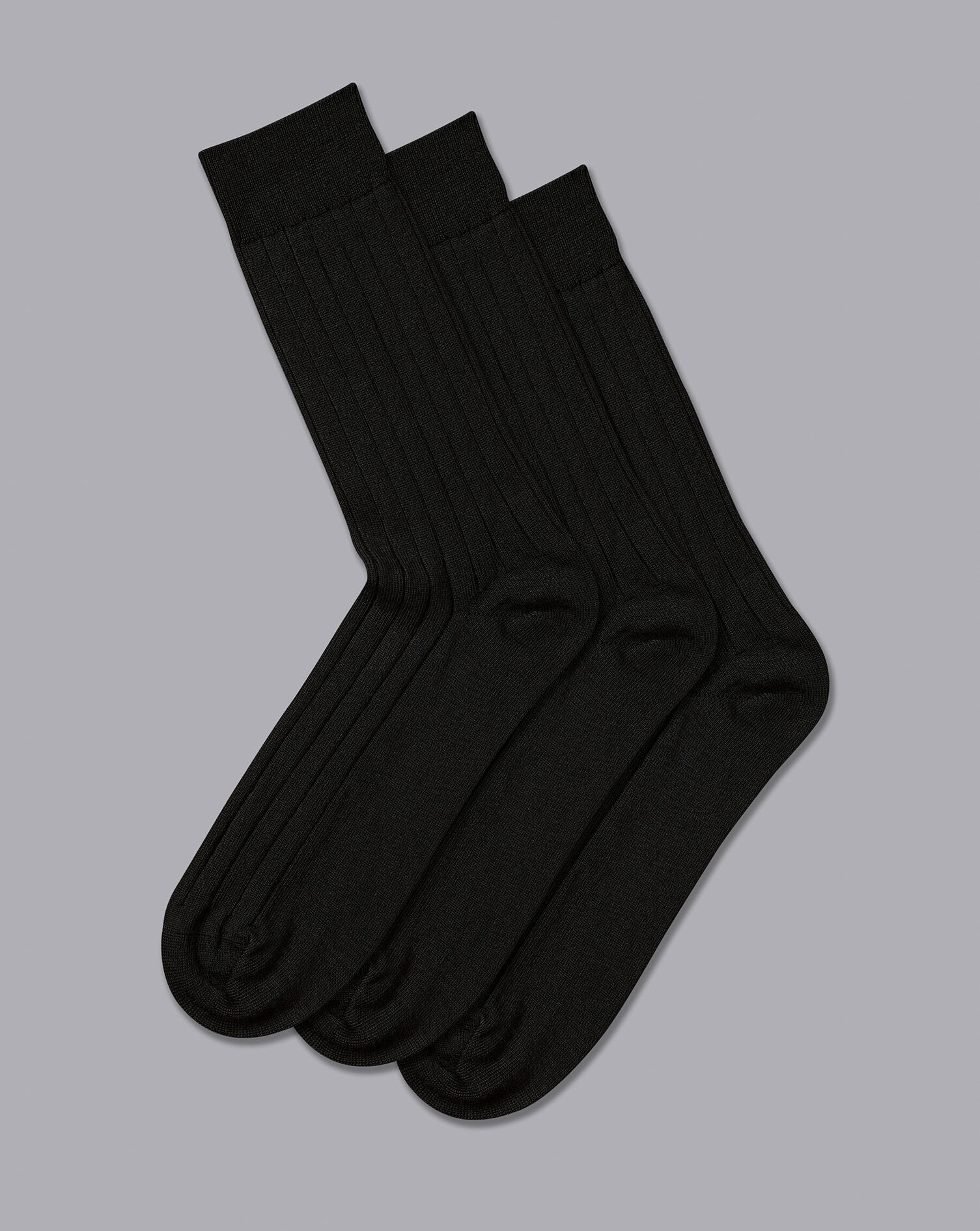 Charles Tyrwhitt Wool Rich 3 Pack Socks - Black