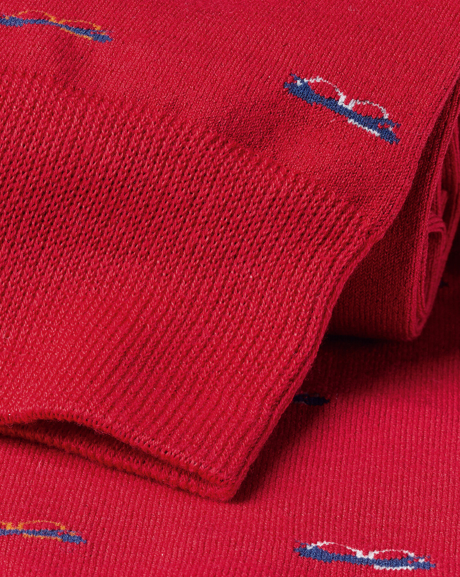 Charles Tyrwhitt Glasses Motif Socks - Red
