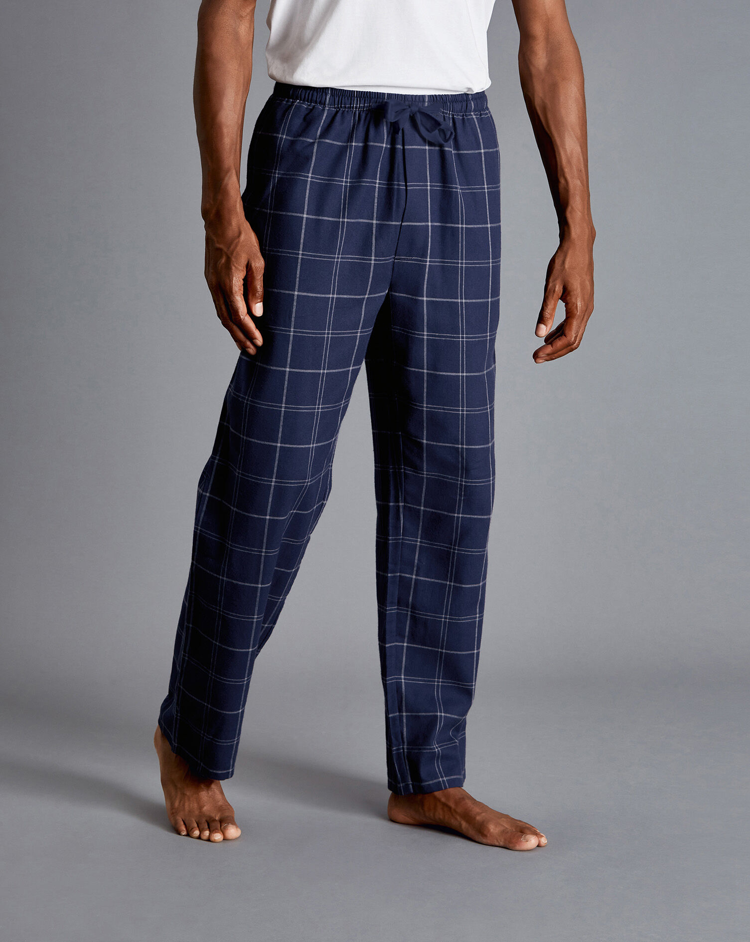 Charles Tyrwhitt Check Pajama Bottoms - Navy & White
