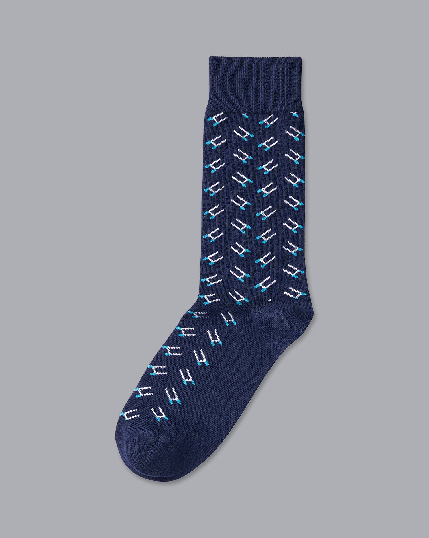 Charles Tyrwhitt England Rugby Post Socks - French Blue