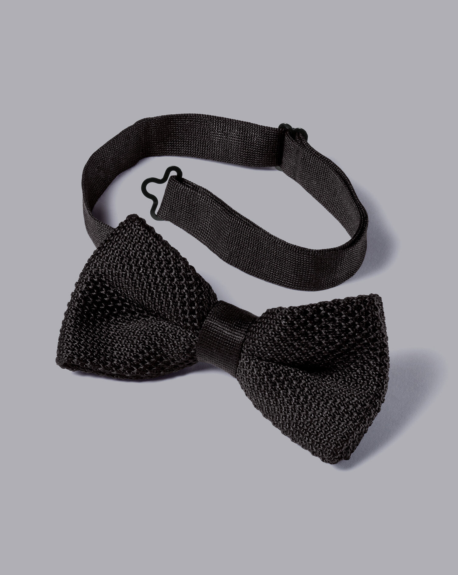 Charles Tyrwhitt Silk Knitted Bow Tie - Black