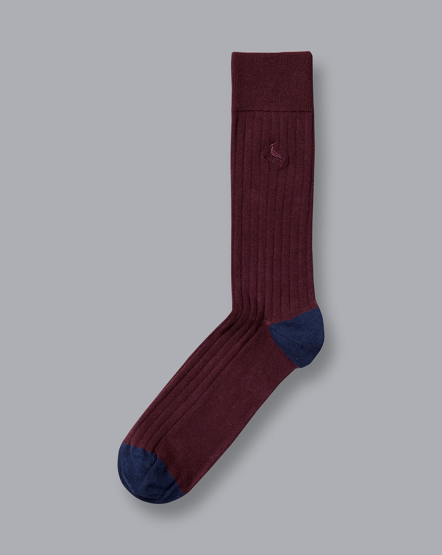Charles Tyrwhitt Cotton Rib Socks - Wine