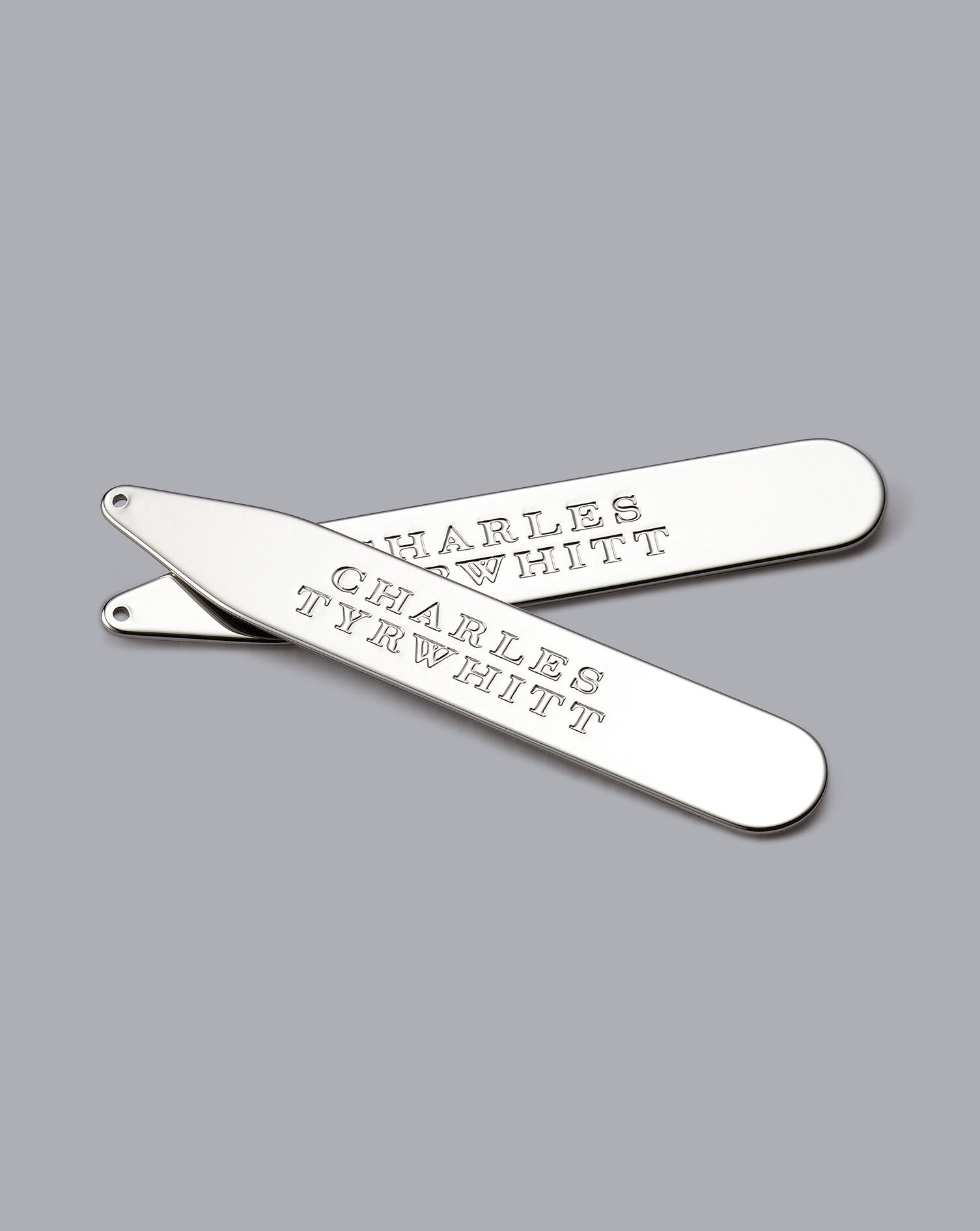 Charles Tyrwhitt Rhodium Plated Classic Collar Stays