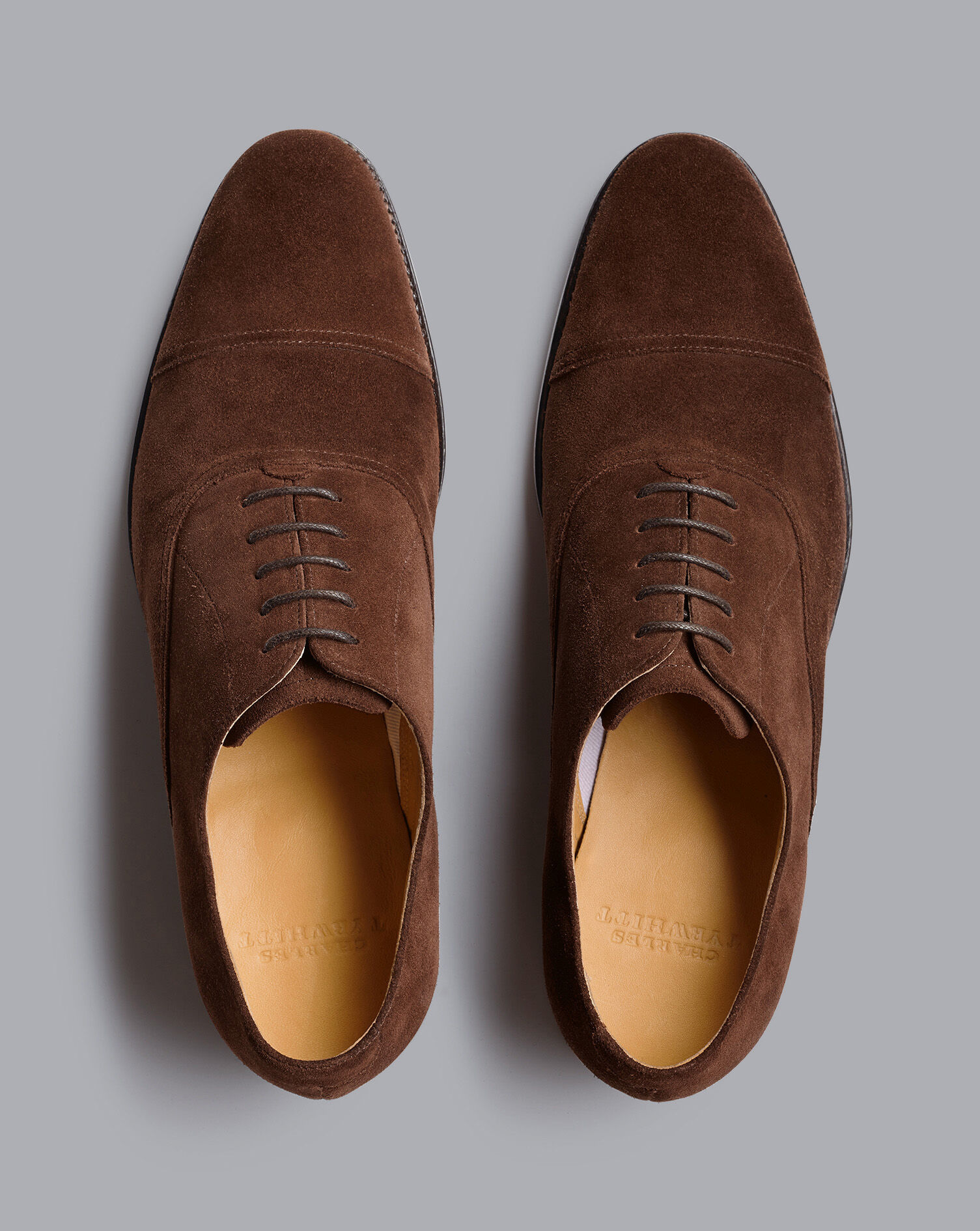Charles Tyrwhitt Suede Oxford Shoes - Walnut Brown