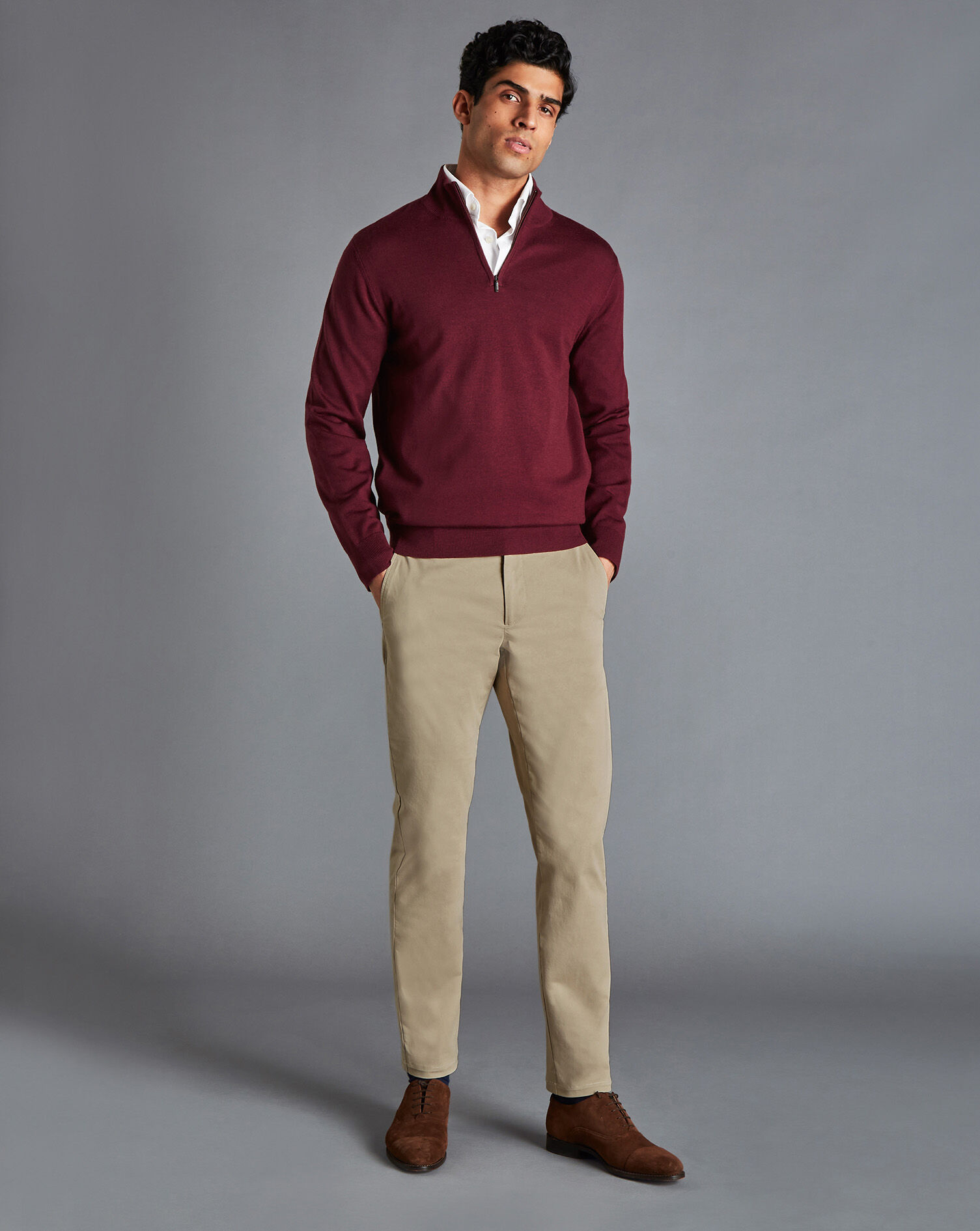 Charles Tyrwhitt Lightweight Pants - Oatmeal