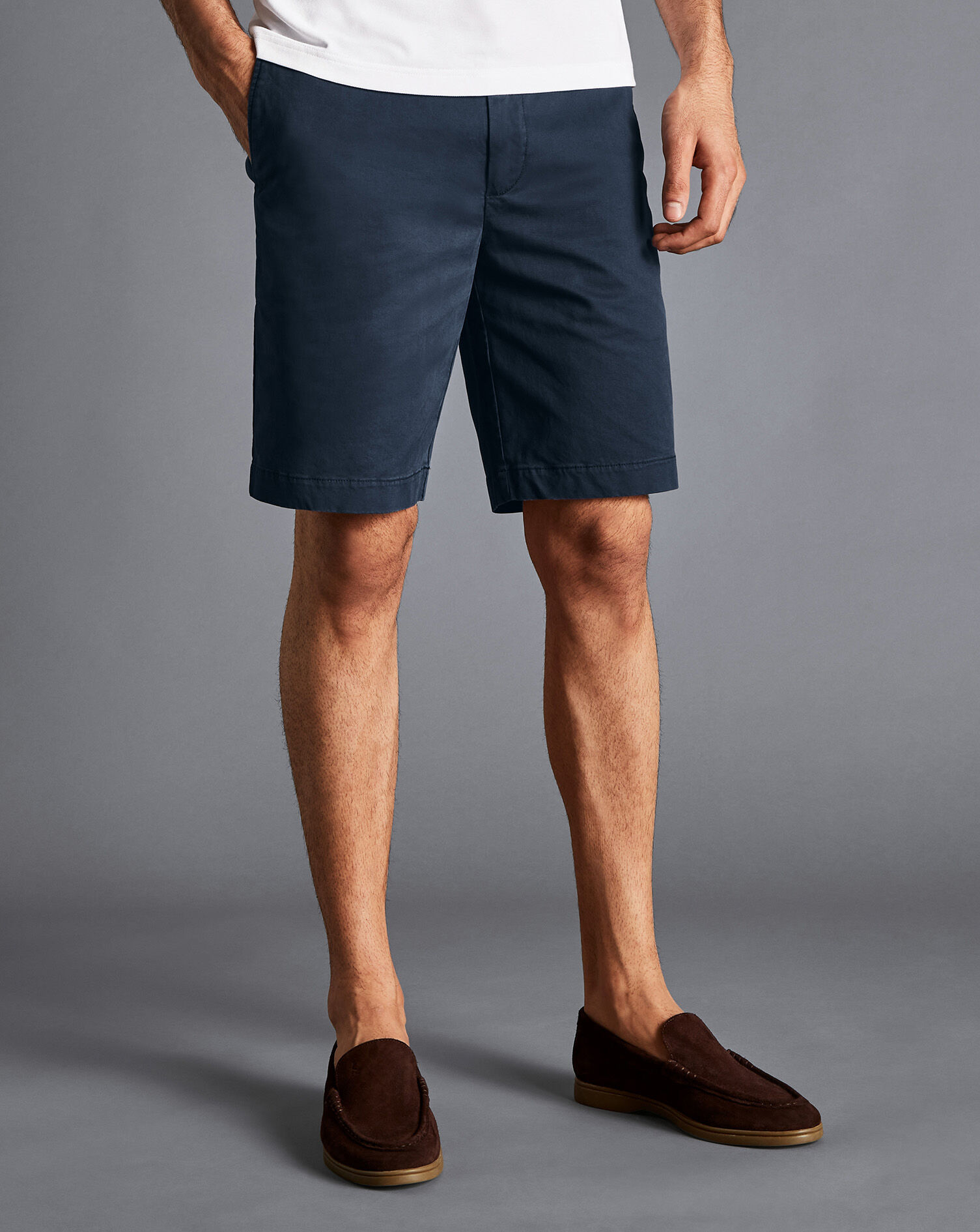 Charles Tyrwhitt Cotton Shorts - Ink Blue