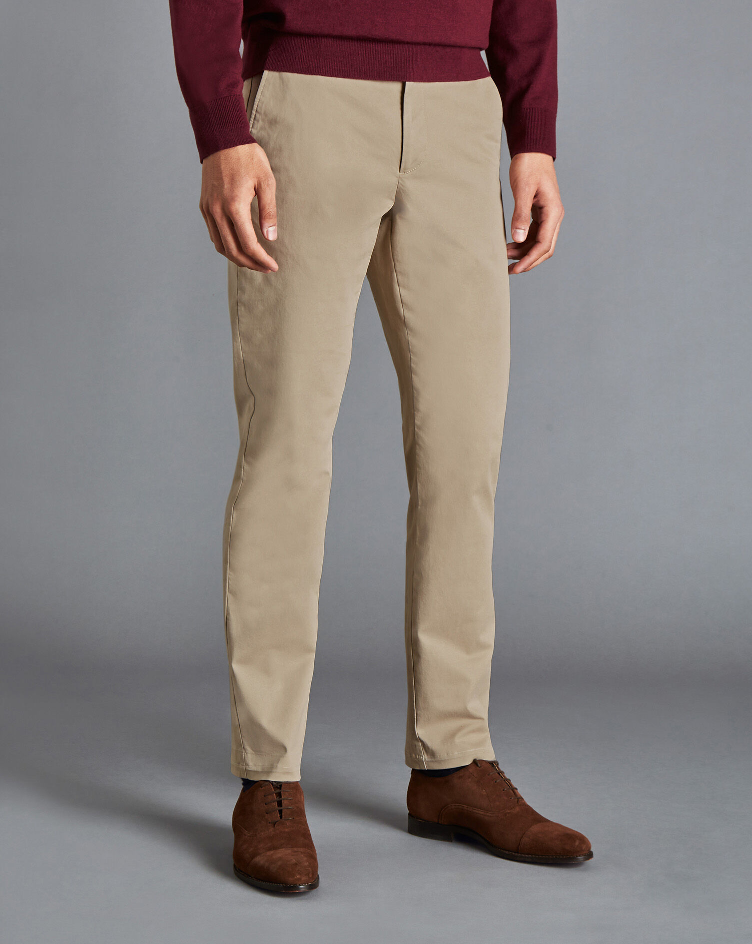 Charles Tyrwhitt Lightweight Pants - Oatmeal