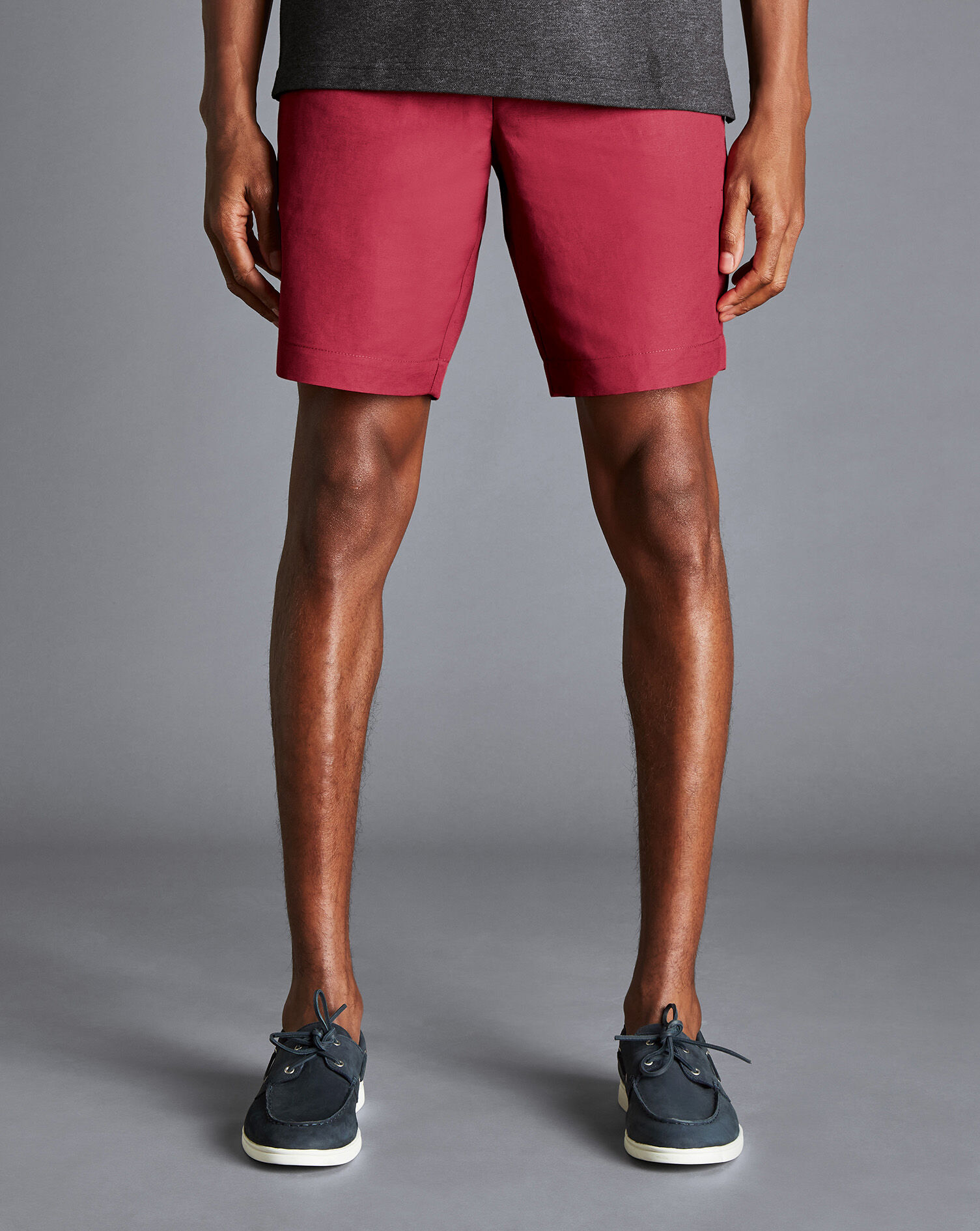 Charles Tyrwhitt Linen Cotton Shorts - Red