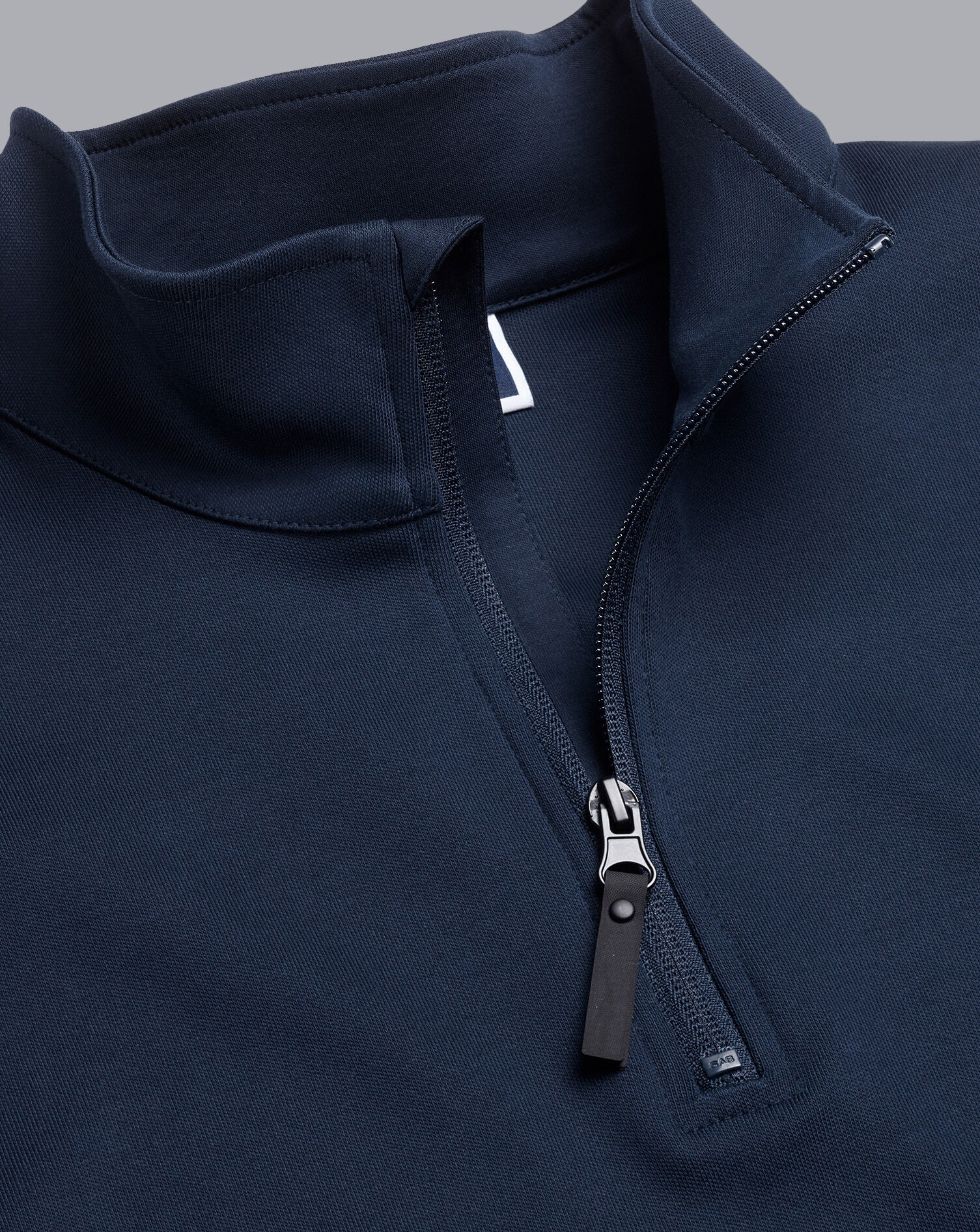 Charles Tyrwhitt Navy Performance Zip-Neck Jumper