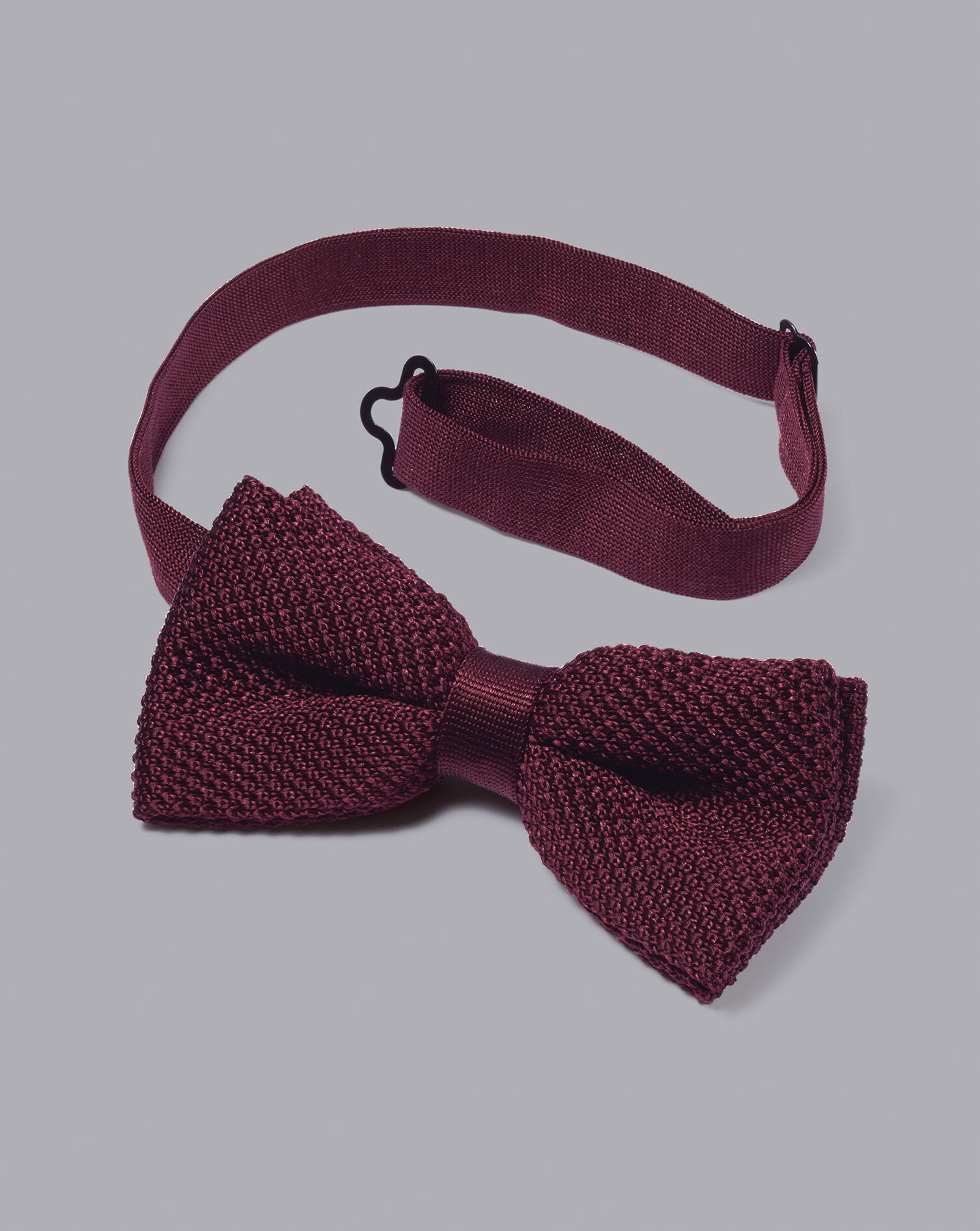 Charles Tyrwhitt Silk Knitted Bow Tie - Burgundy