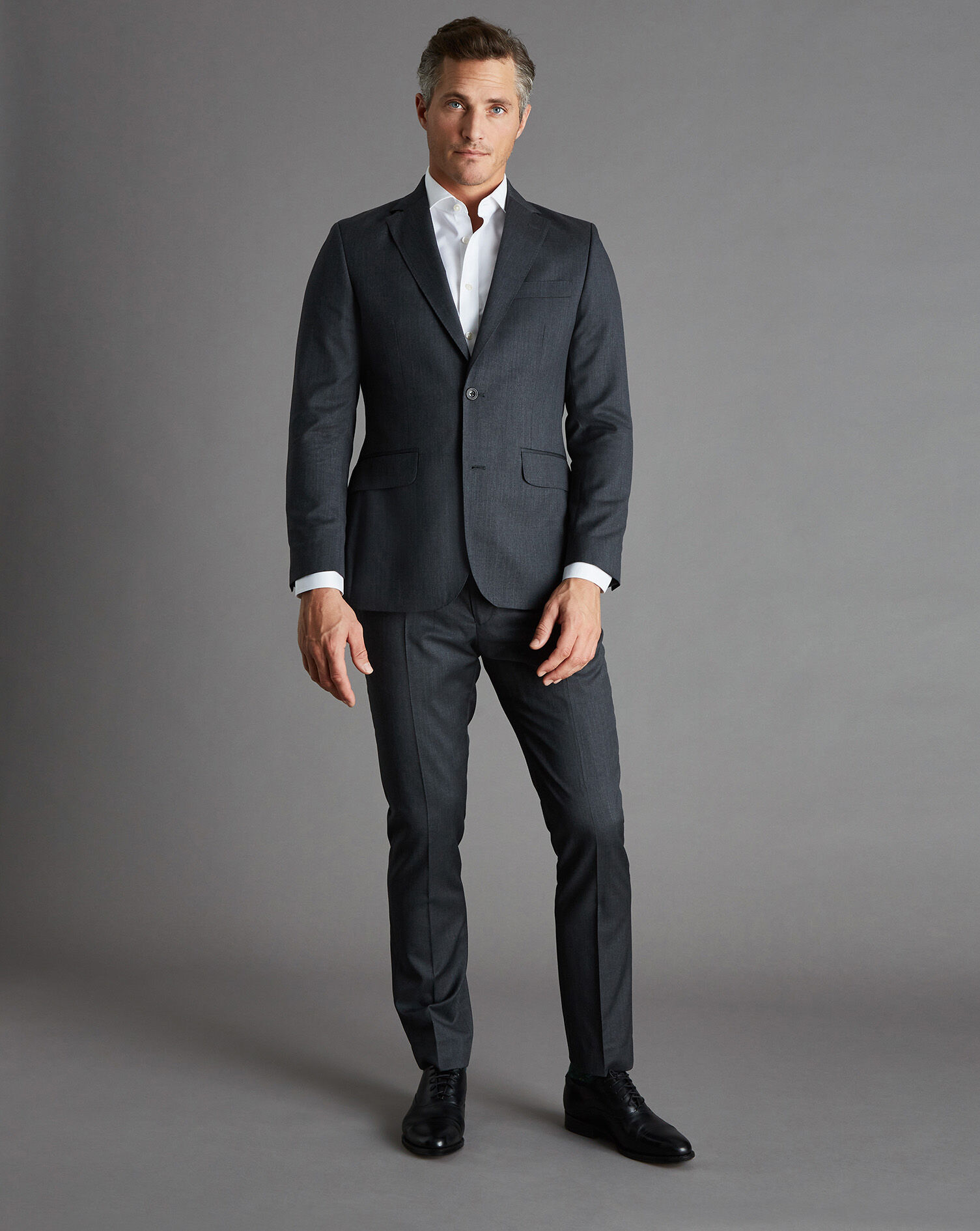 Charles Tyrwhitt Italian Luxury Suit - Charcoal Grey