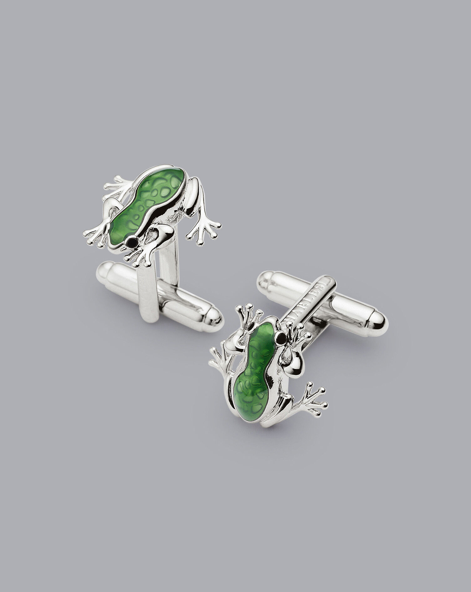 Charles Tyrwhitt Frog Cufflinks - Silver Grey