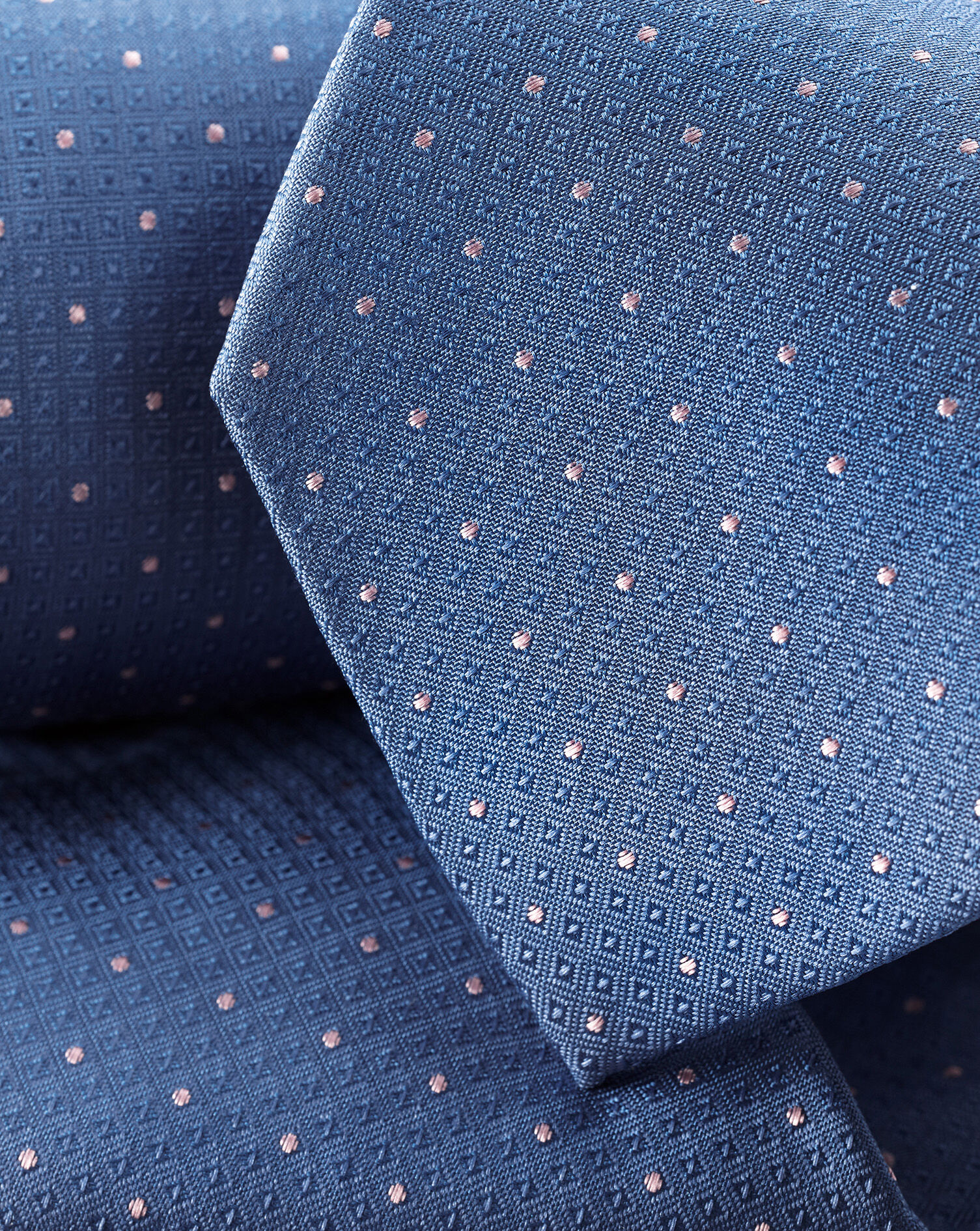 Charles Tyrwhitt Stain Resistant Polka Dot Silk Tie - Indigo Blue
