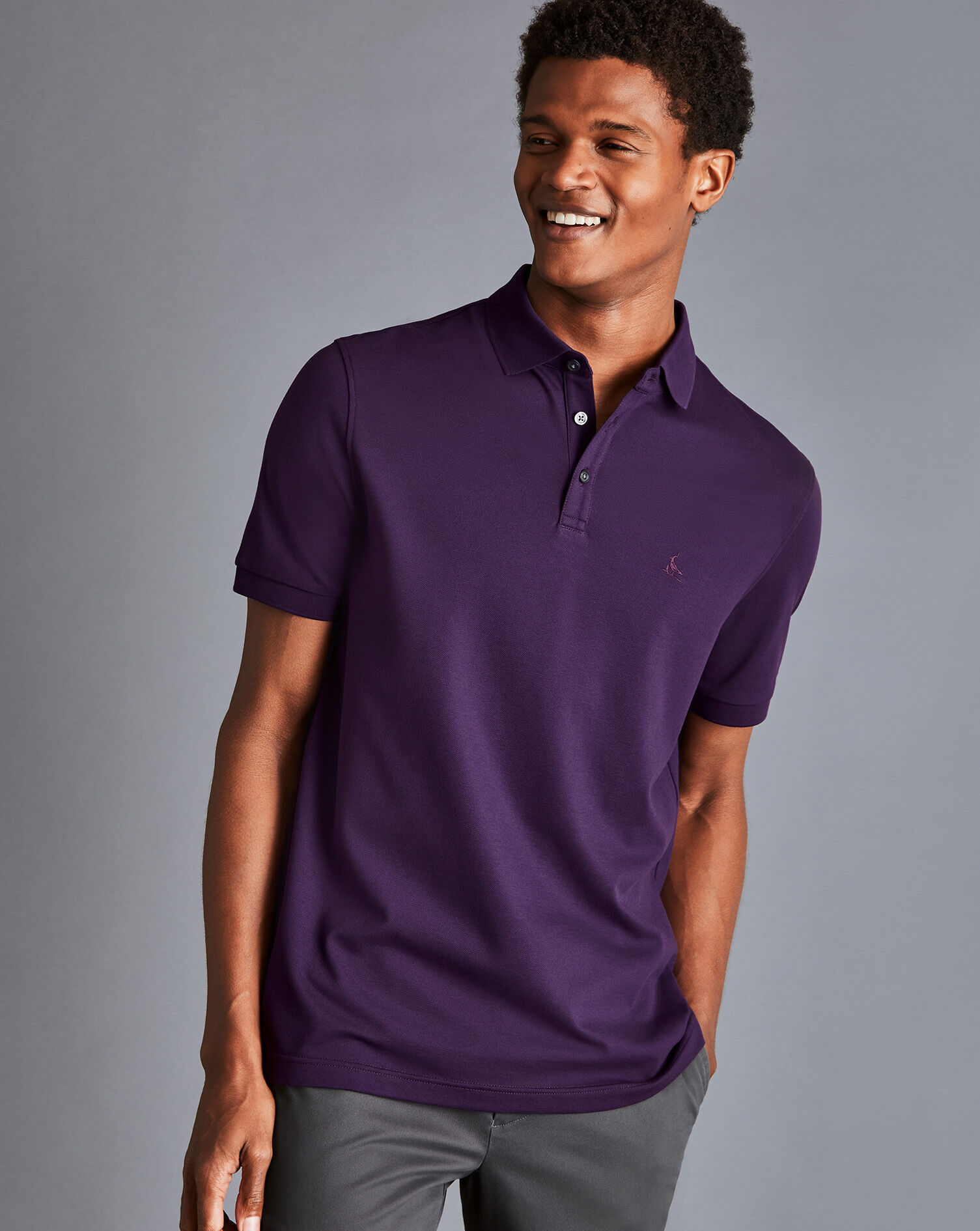 Charles Tyrwhitt Tyrwhitt Pique Polo - Purple