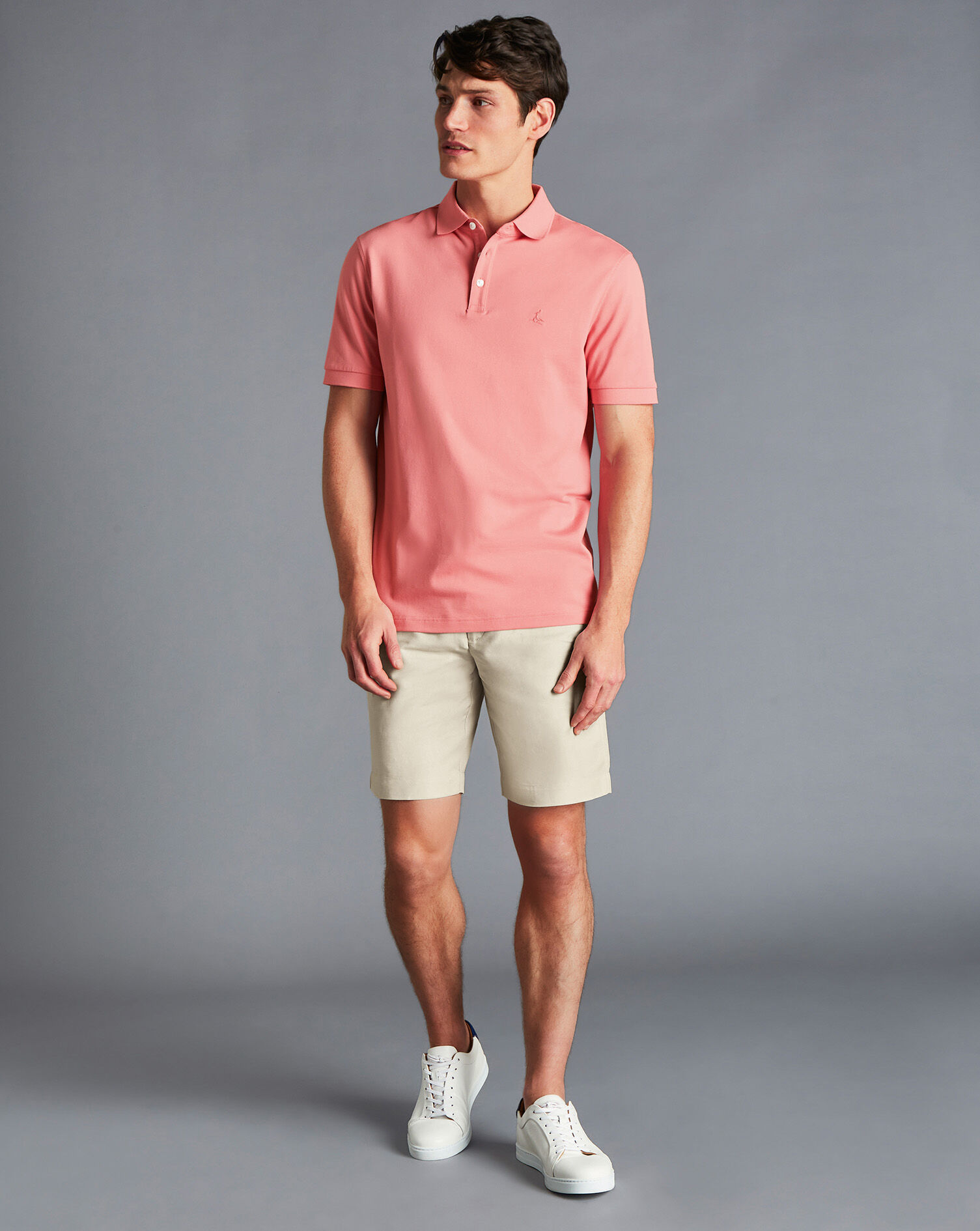 Charles Tyrwhitt Linen Cotton Shorts - Cream