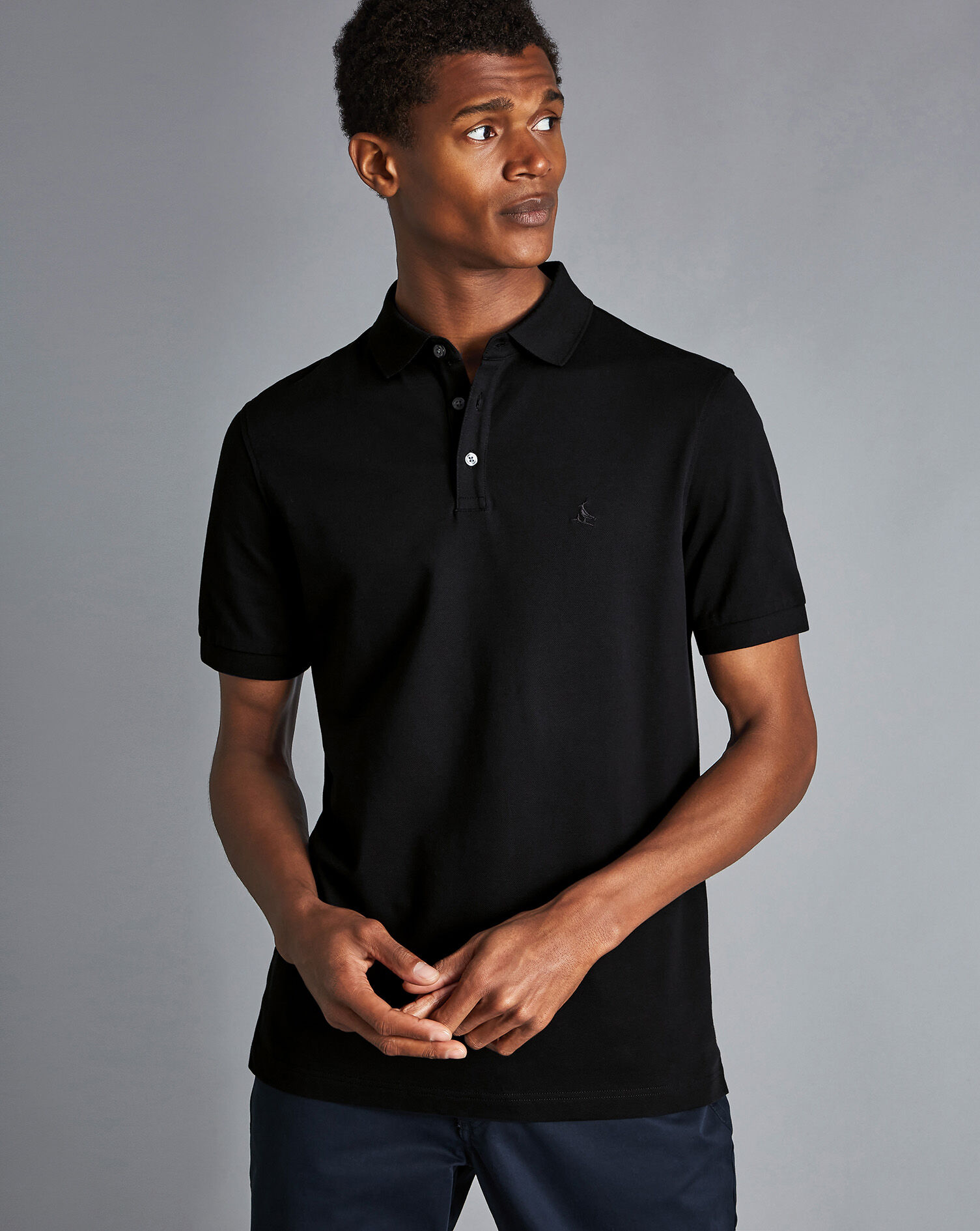 Charles Tyrwhitt Tyrwhitt Pique Polo - Black