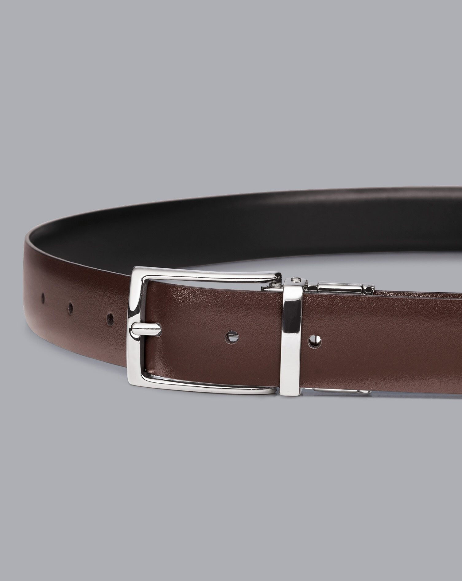 Charles Tyrwhitt Reversible Made in England Leather Belt - Black & Brown