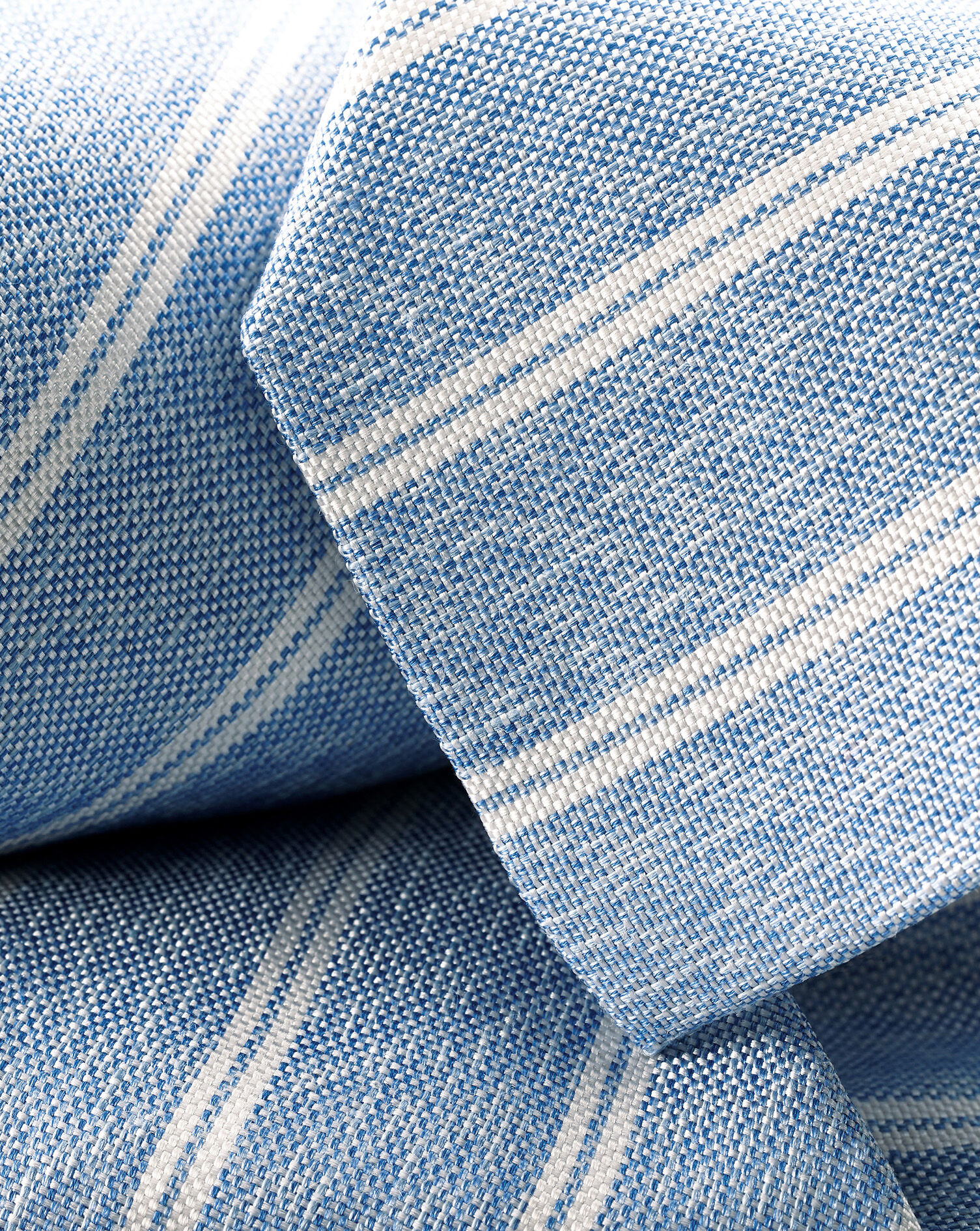 Charles Tyrwhitt Silk Linen Stripe Tie - Sky Blue