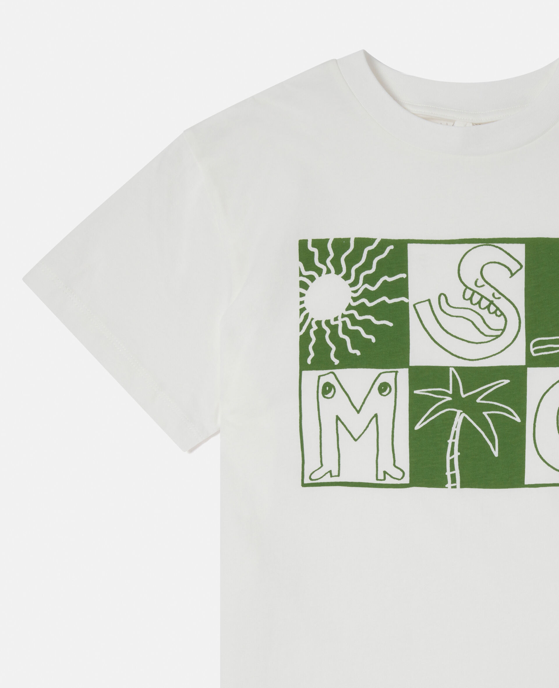 Brand Lettering Check T-Shirt