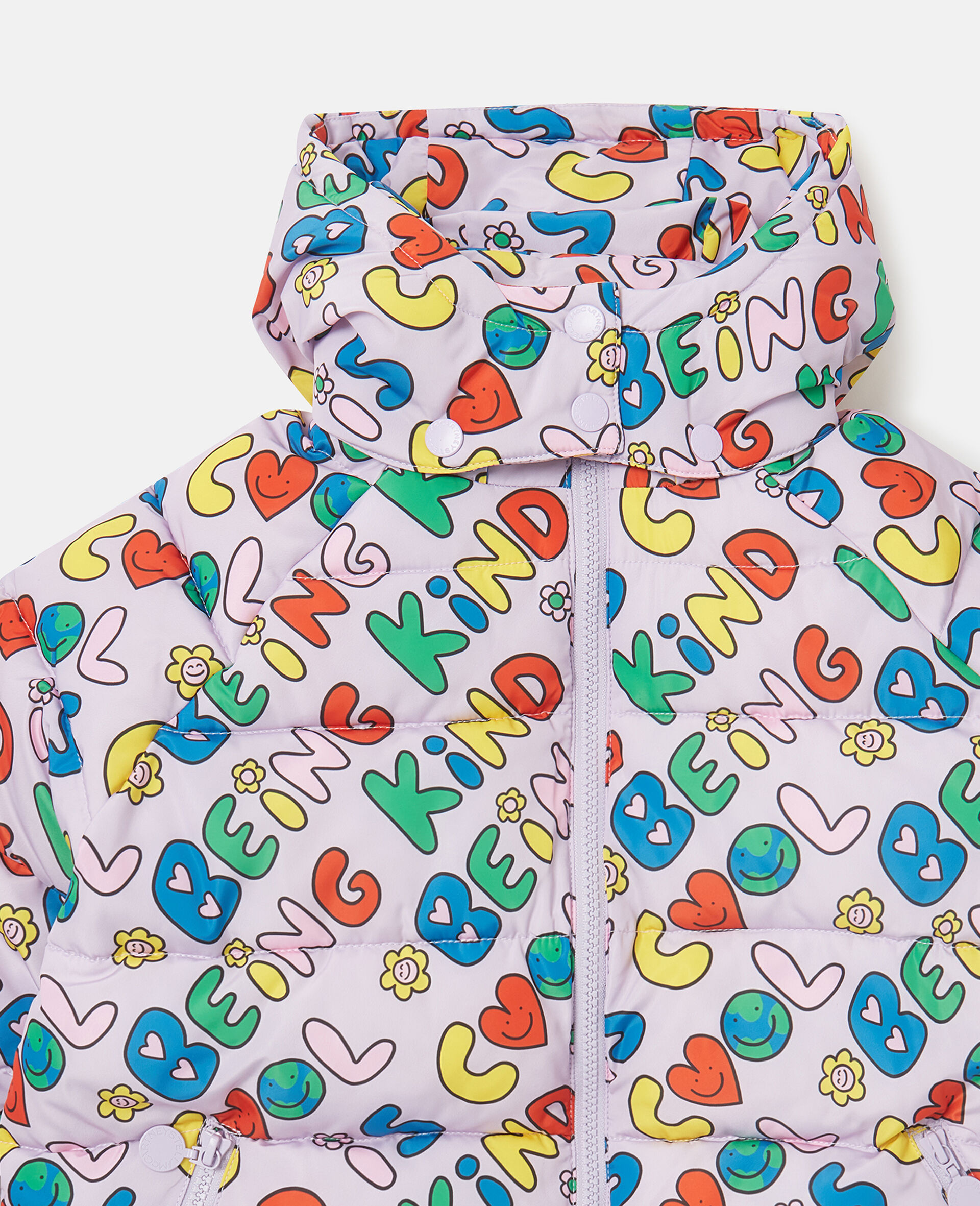 Earth Friends Text Print RainCoat
