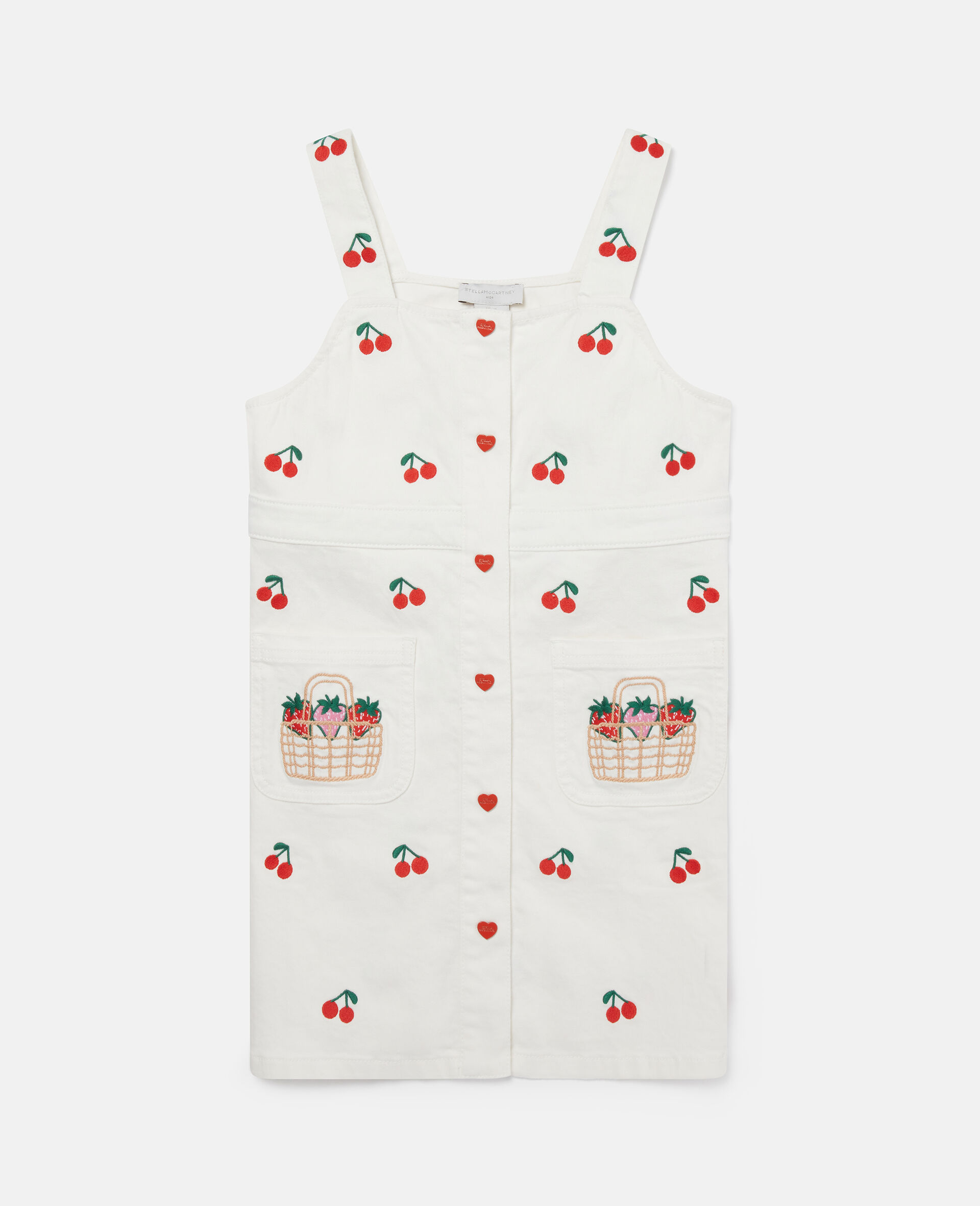 Cherry Embroidered Sleeveless Dress