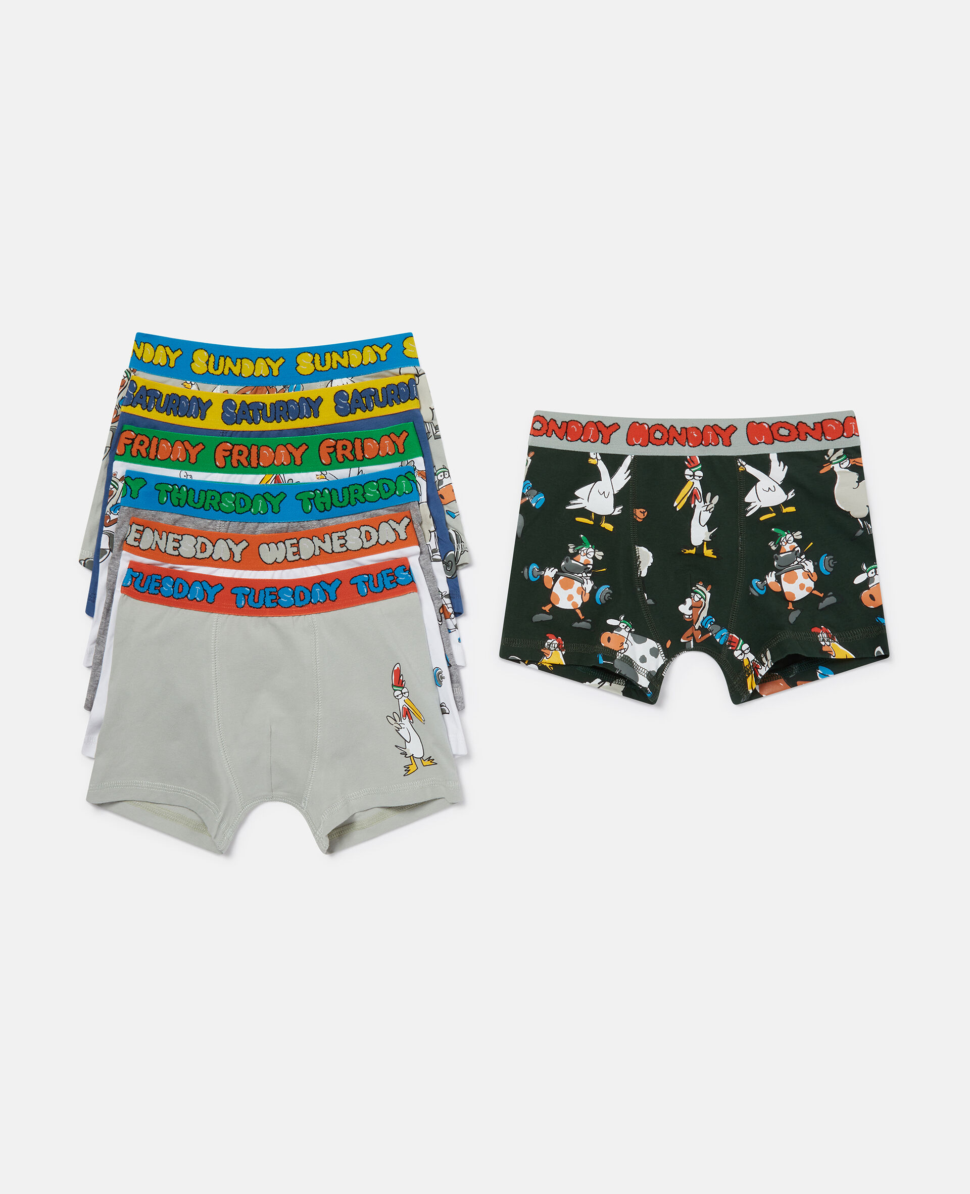 7 Pack of Farmyard Print Boxers