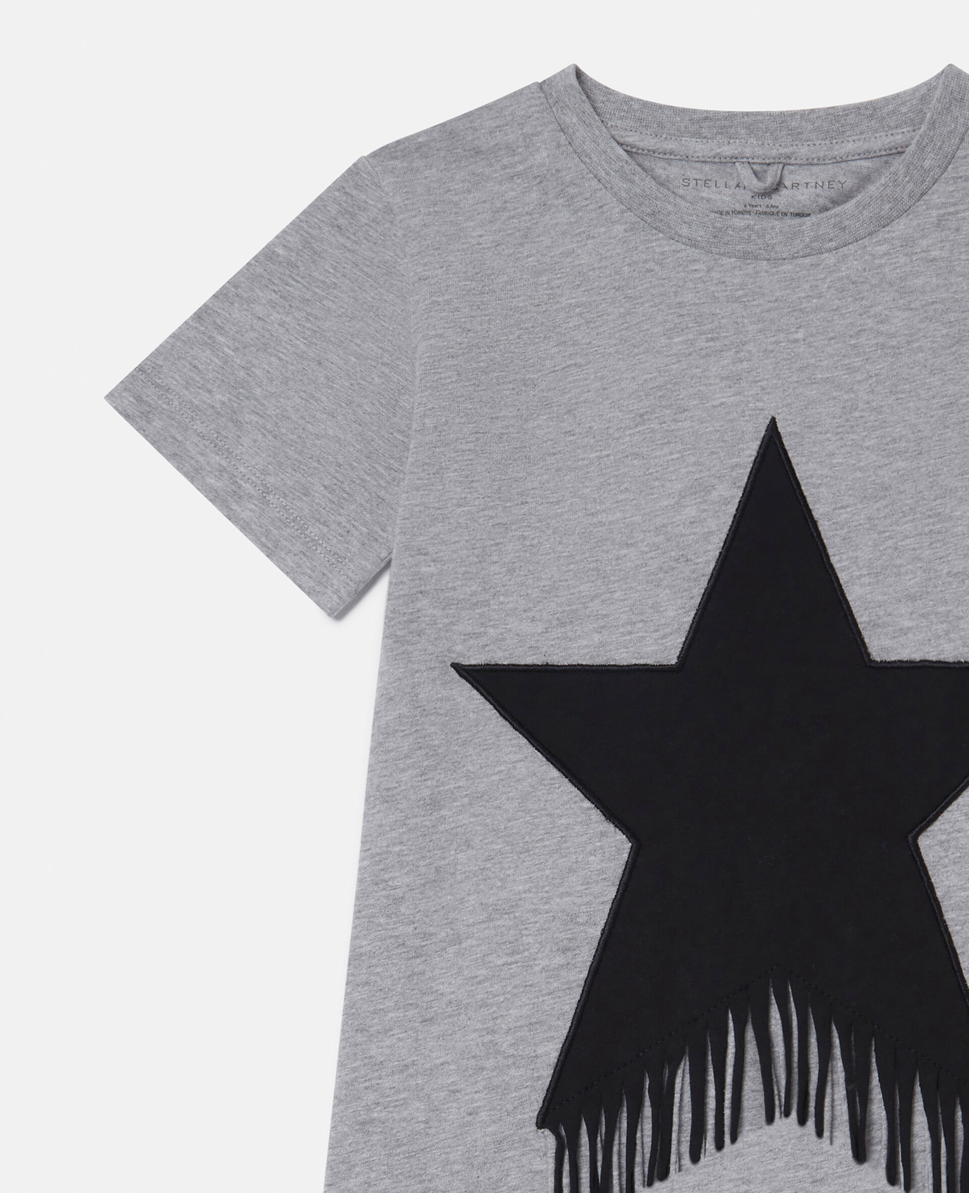 Star Graphic Fringed T-Shirt Dress