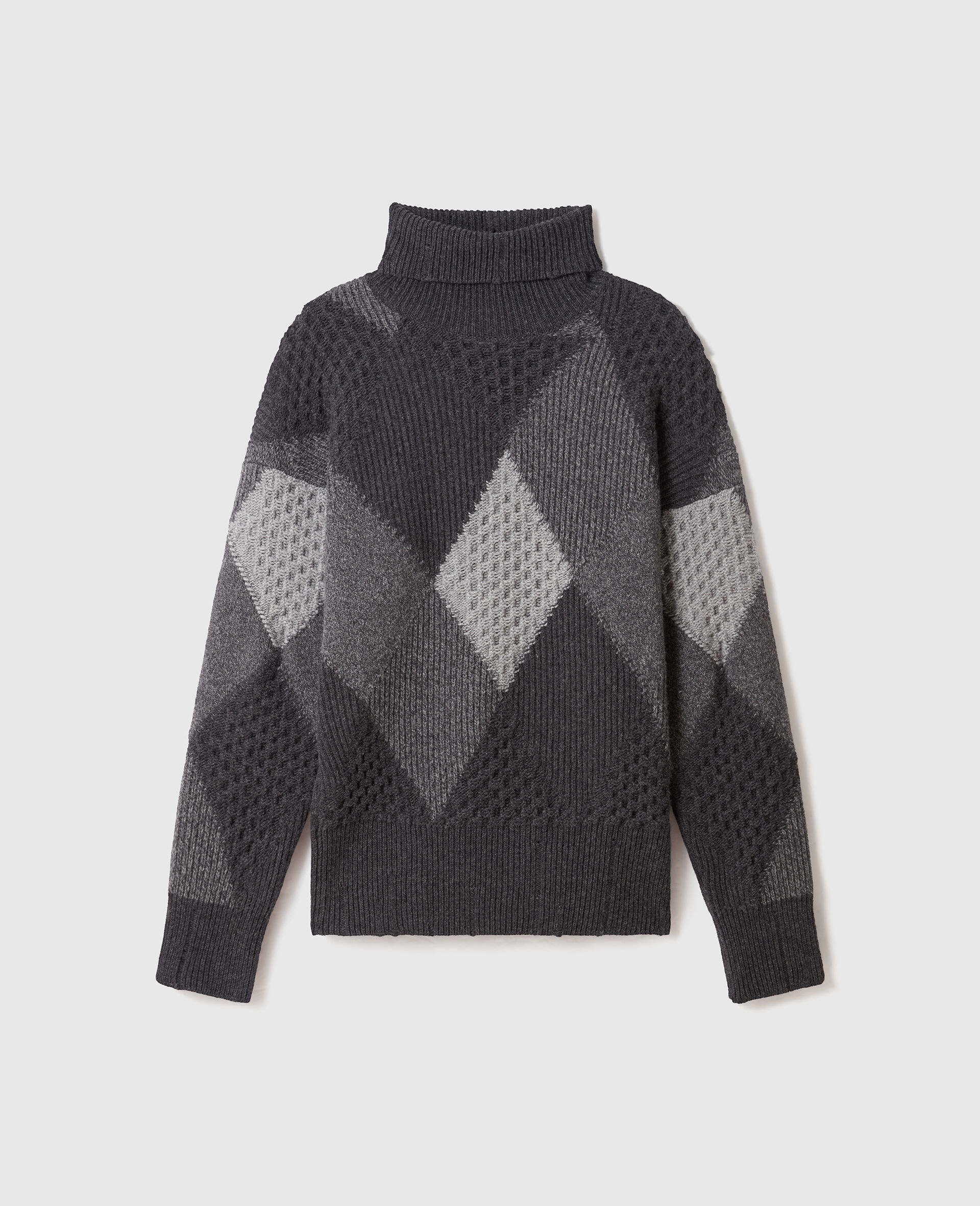 Argyle Turtleneck Sweater