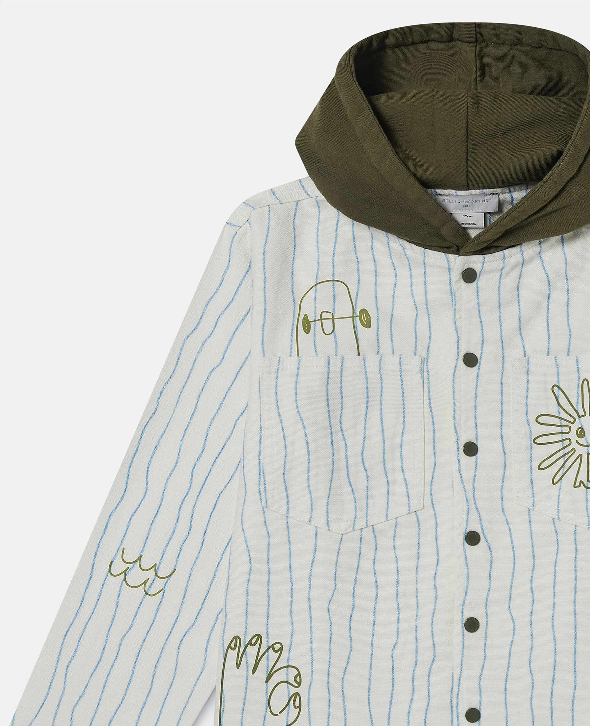 Skateboard Print Hooded Jacket