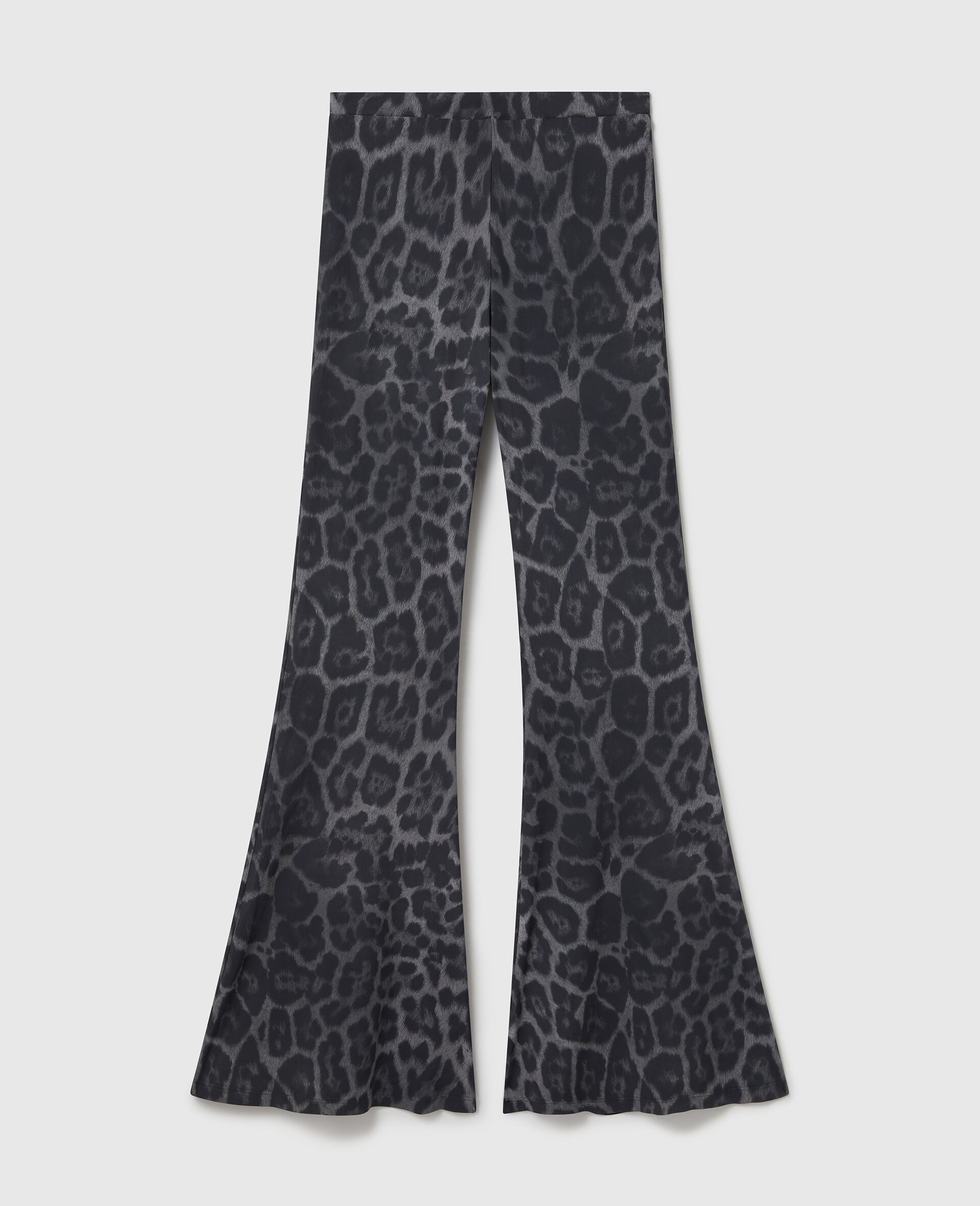 Leopard-Print Mid-Rise Flared Pants