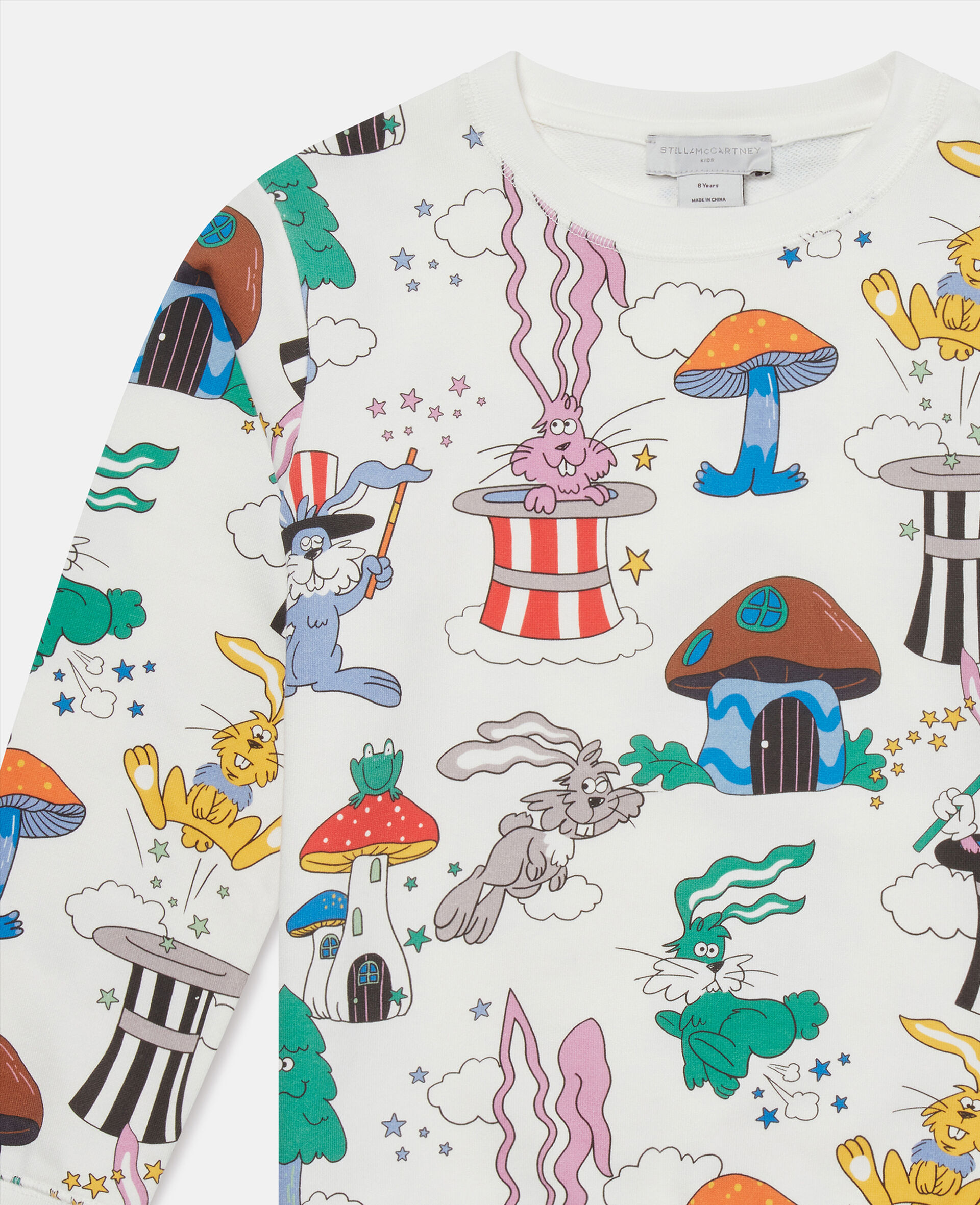 Magicians Bunny Print Crewneck Sweatshirt
