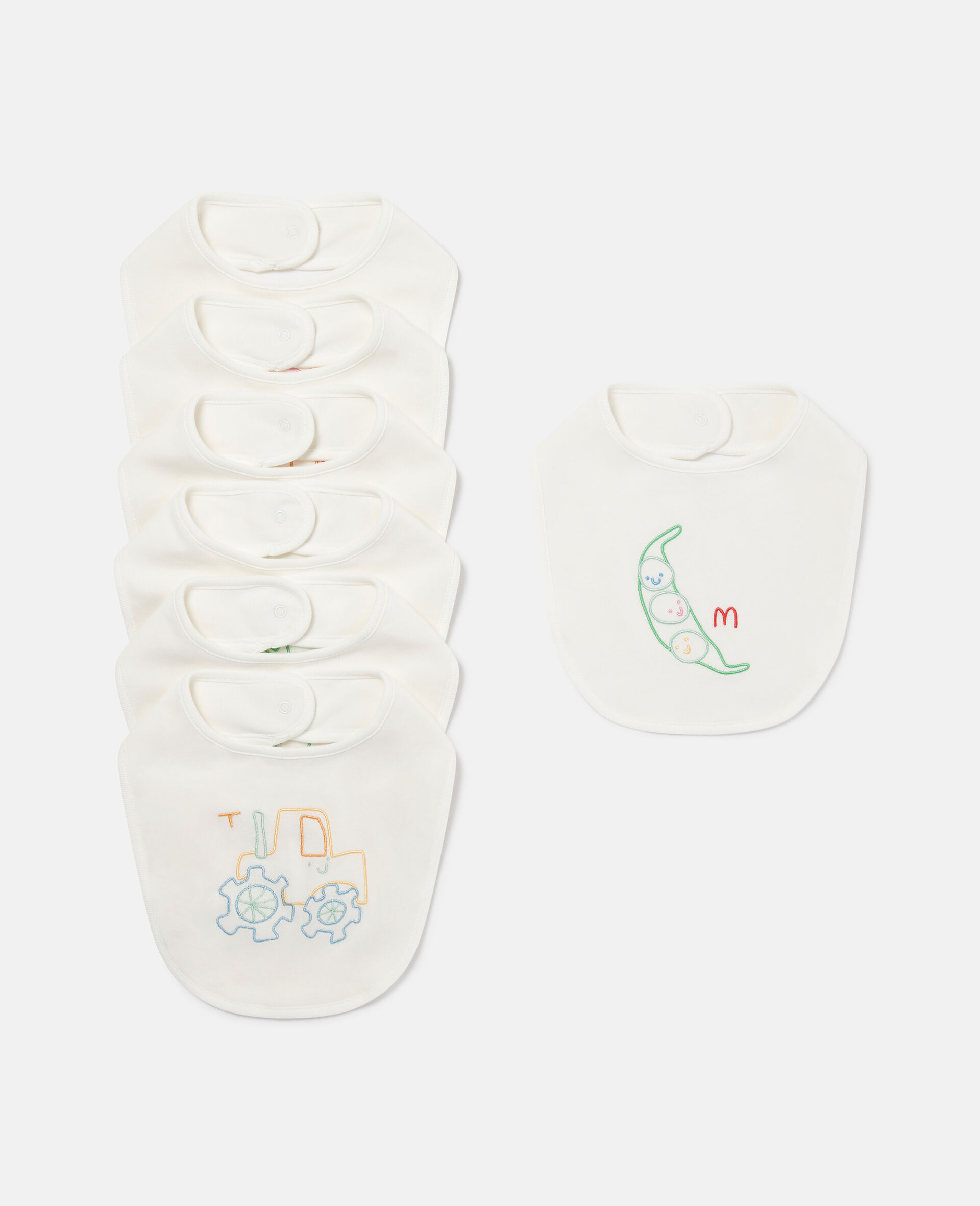 Embroidered Bib Set of 7