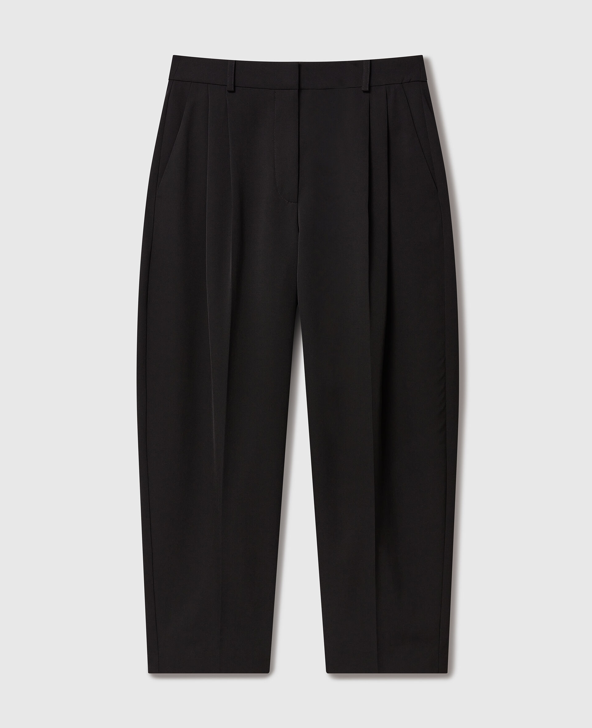 Pleated High-Rise Wool Pants